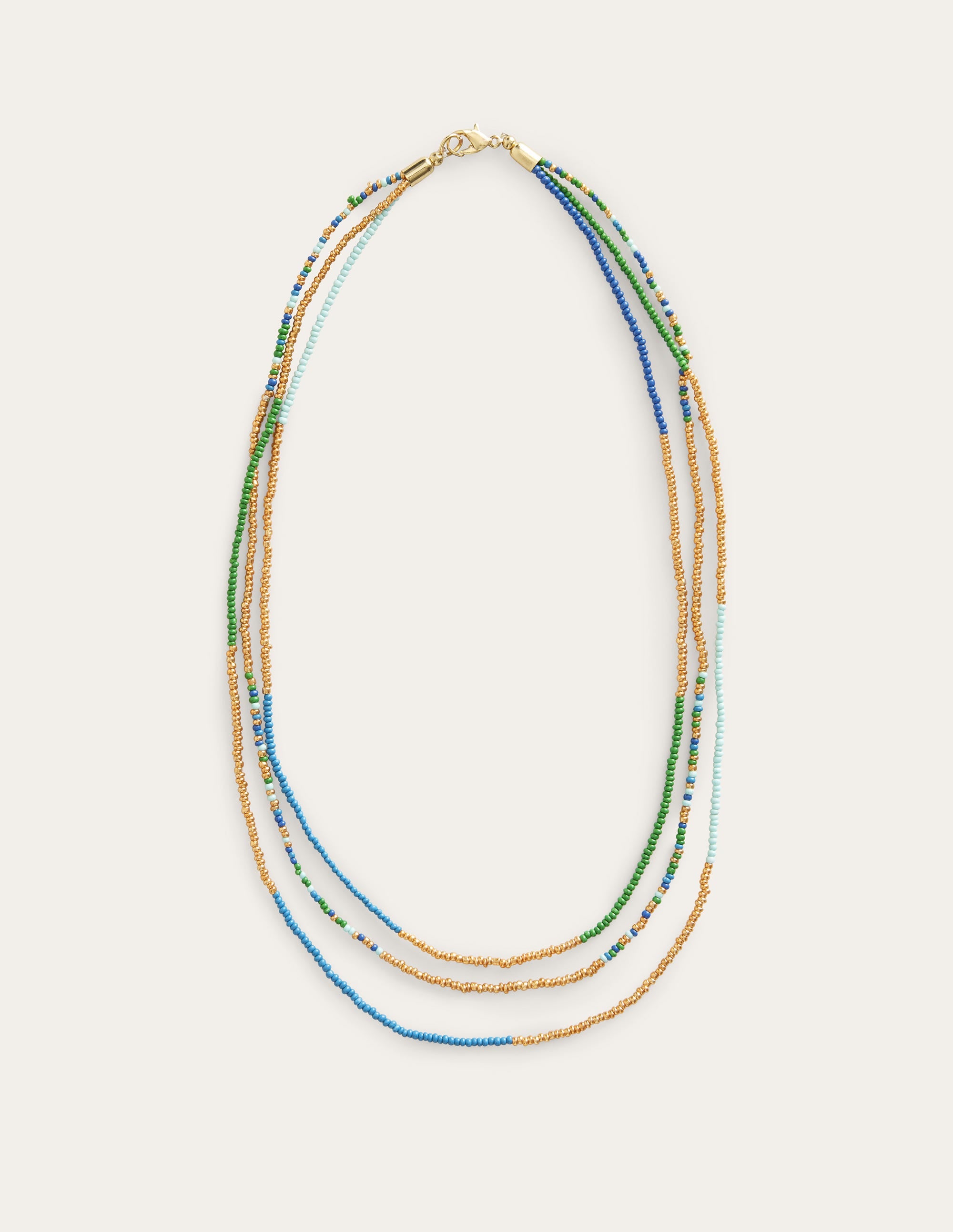 Beaded Necklace-Blue Multi - Image 4