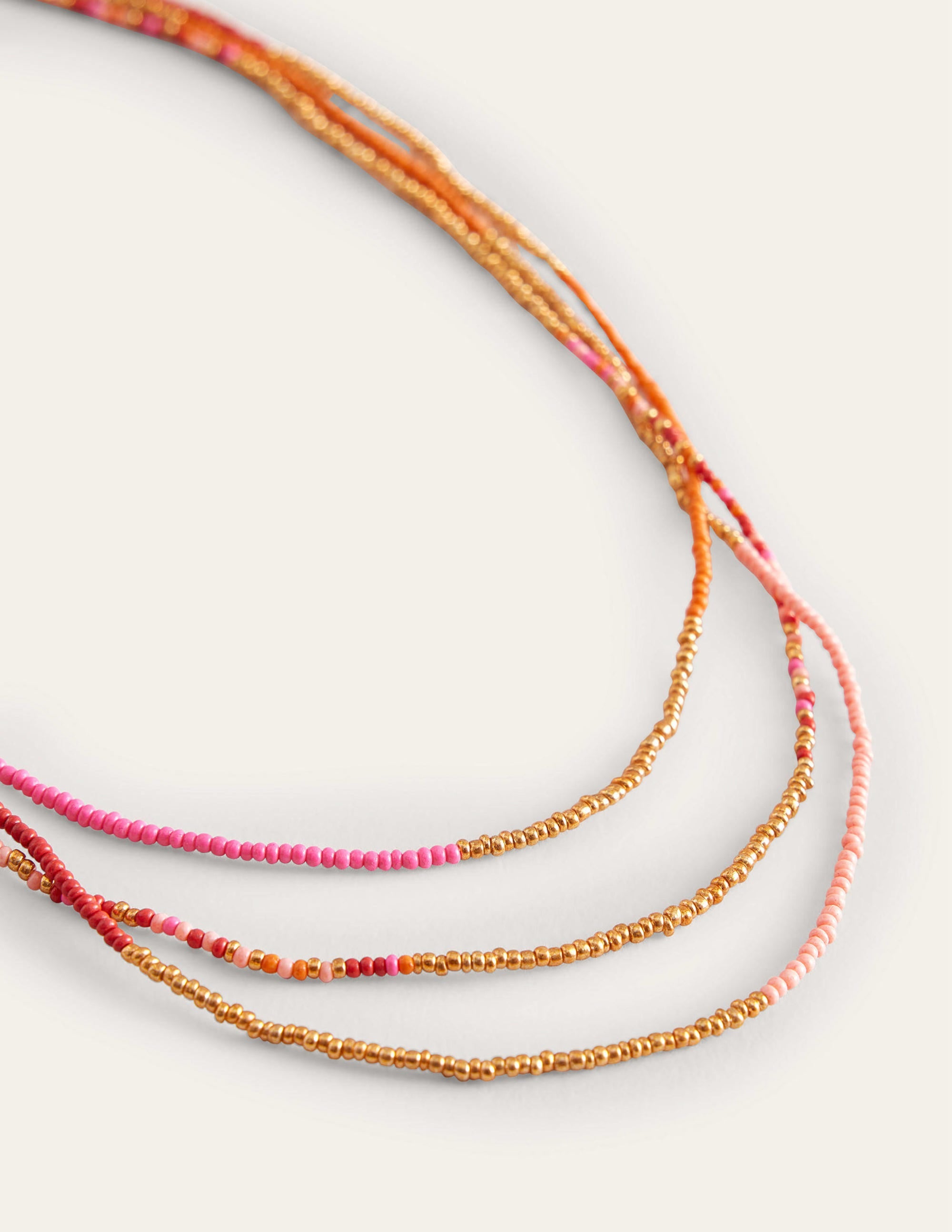 Beaded Necklace-Pink Multi - Image 3