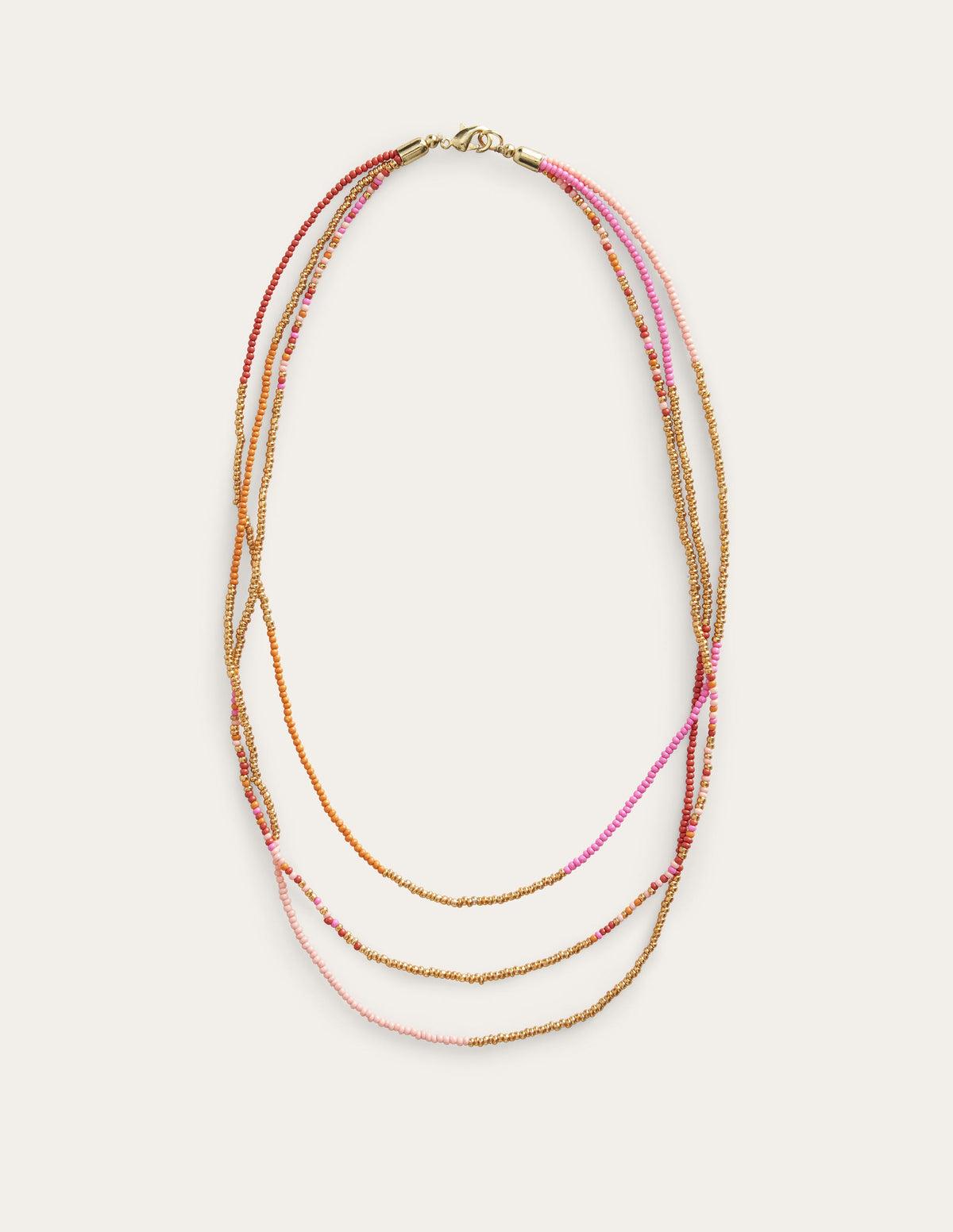 Beaded Necklace-Pink Multi - Image 4
