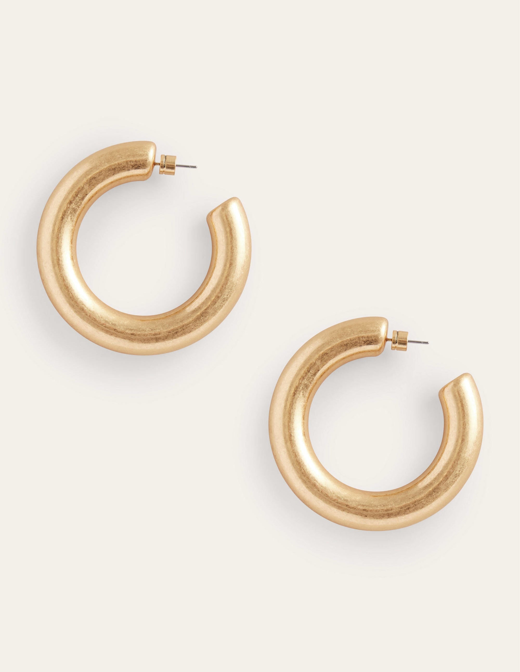 Chunky Hoop Earrings-Gold - Image 4