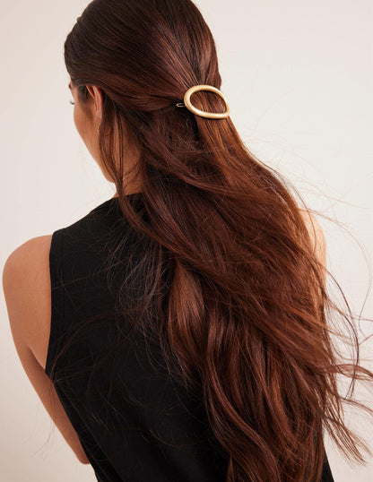 3 Pack Metal Hairslides-Gold-1