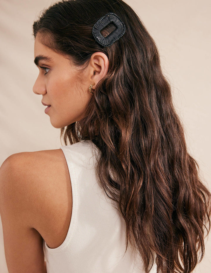 2 Pack Buckle Hairslides-Black/ Amazing Pink