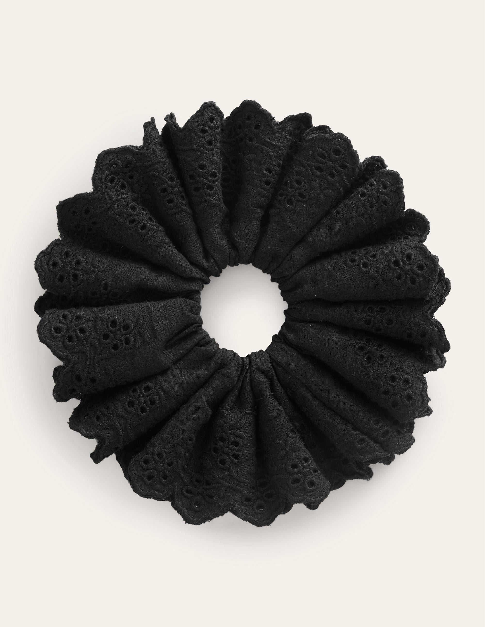 Broderie Scrunchie-Black - Image 2
