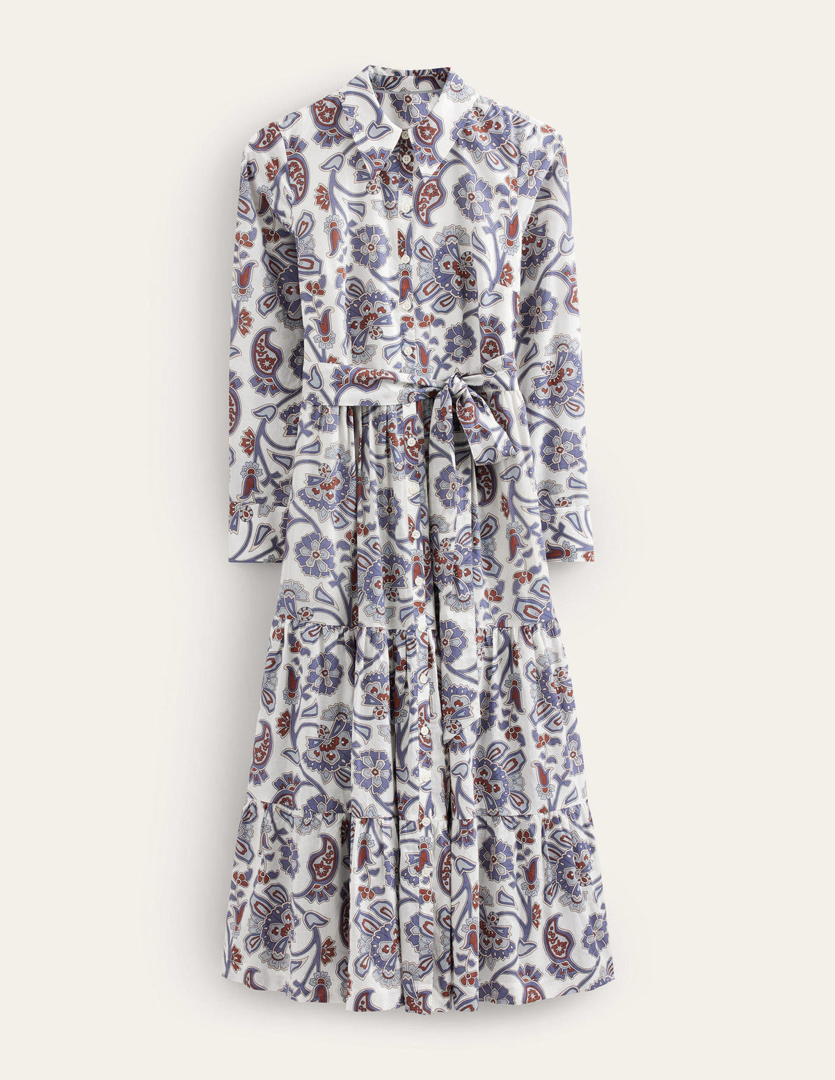 Flo Cotton Midi Shirt Dress-Nightshadow Blue - Image 6