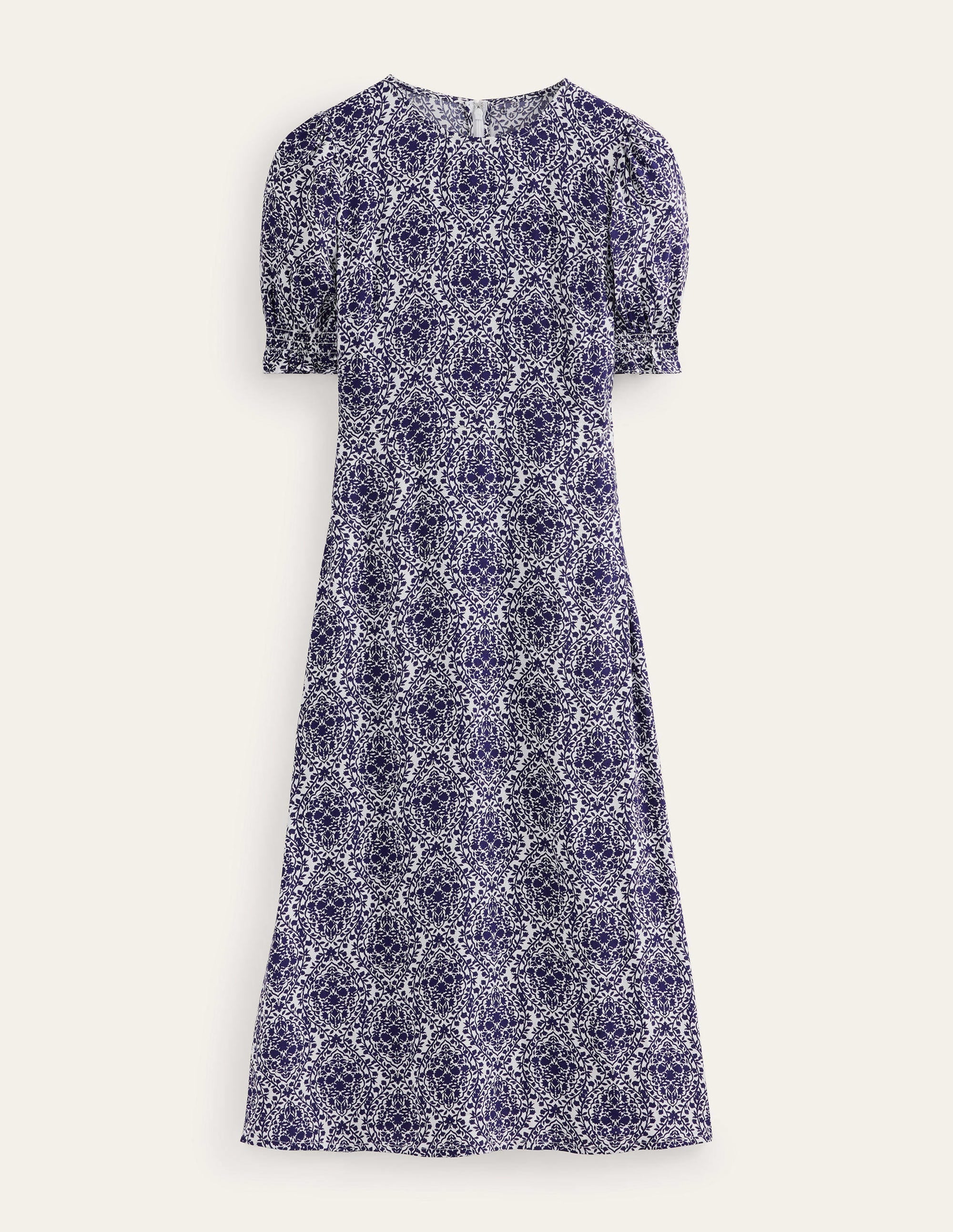 Corinne Midi Tea Dress-Prussian Blue, Vine Terrace - Image 6