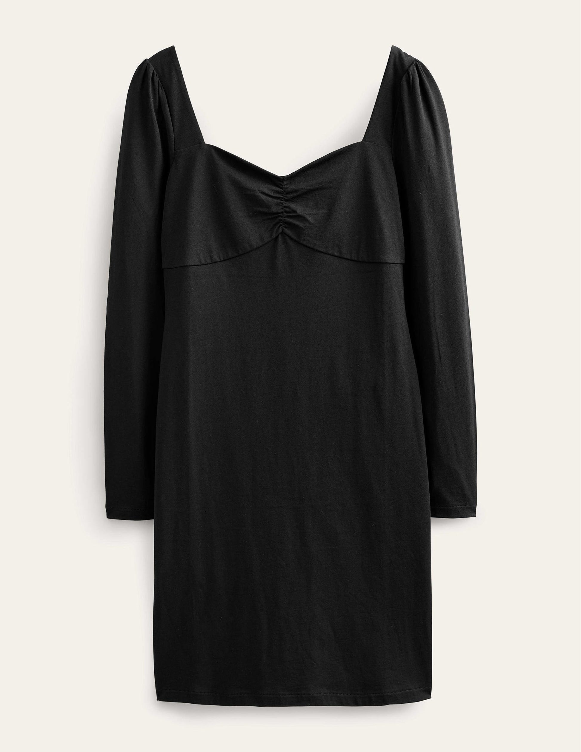 Sweetheart Jersey Mini Dress-Black-6