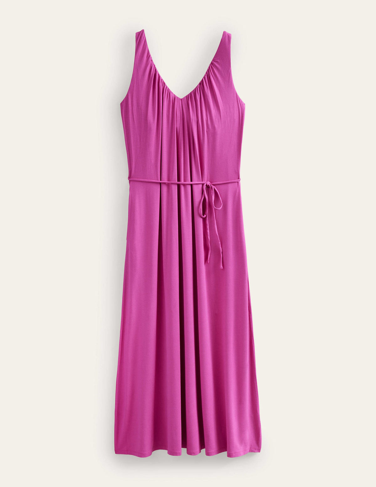 V-Neck Jersey Maxi Dress-Rose Violet - Image 6
