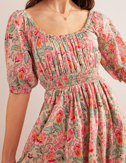 Scoop Neck Maxi Dress-Multi, Gardenia Whirl-2