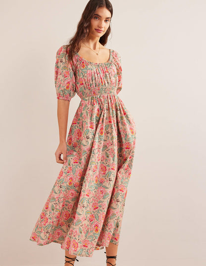 Scoop Neck Maxi Dress-Multi, Gardenia Whirl-4
