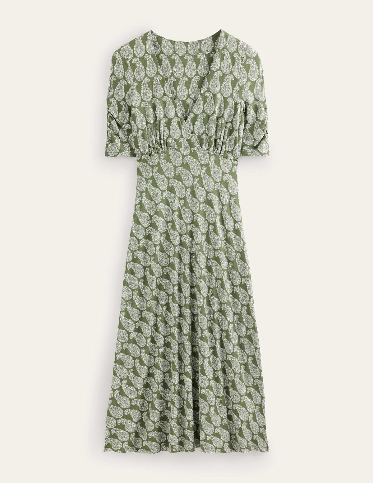 Rebecca Jersey Midi Tea Dress-Spruce, Sweet Paisley - Image 5