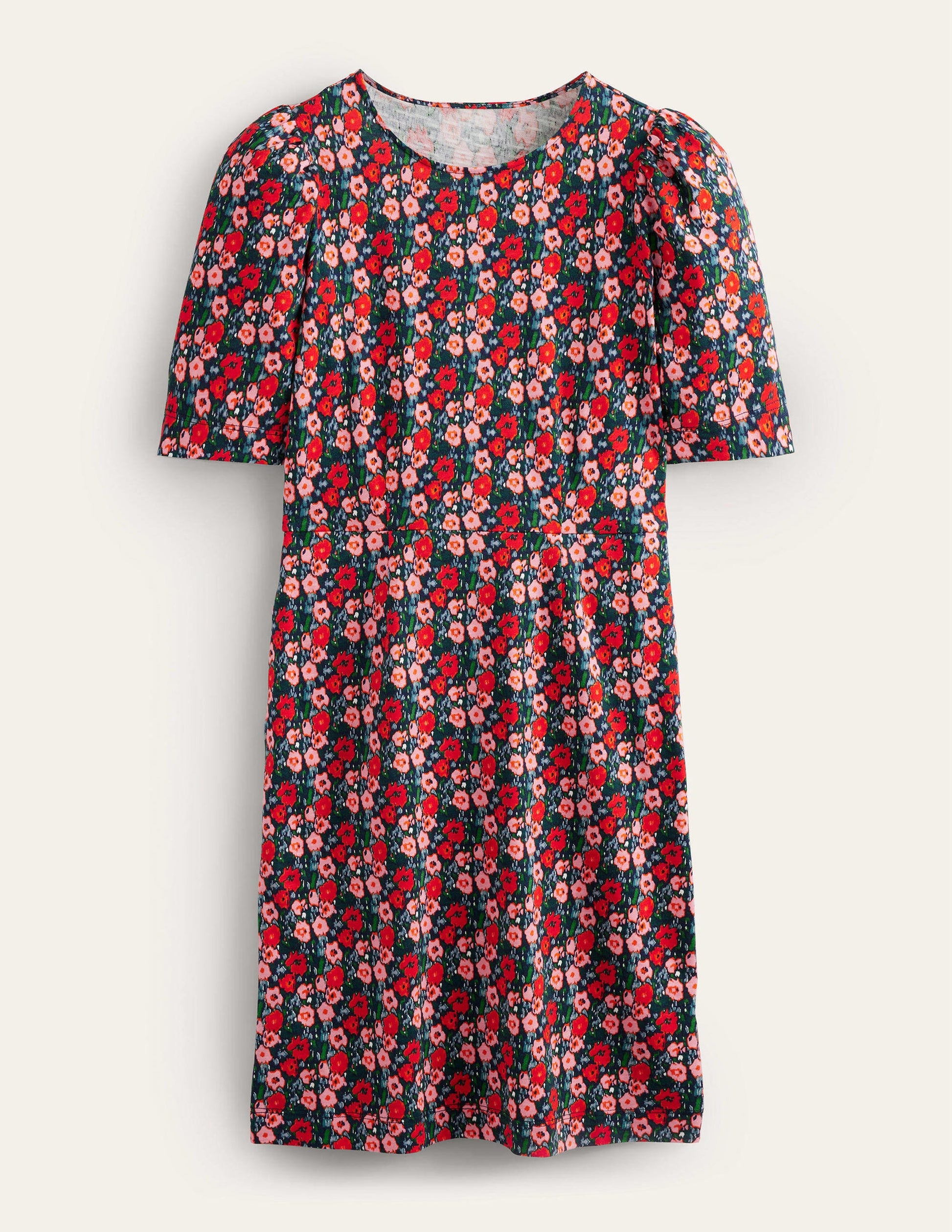 Zoe Jersey Dress-Multi, Abstract Poppy-5