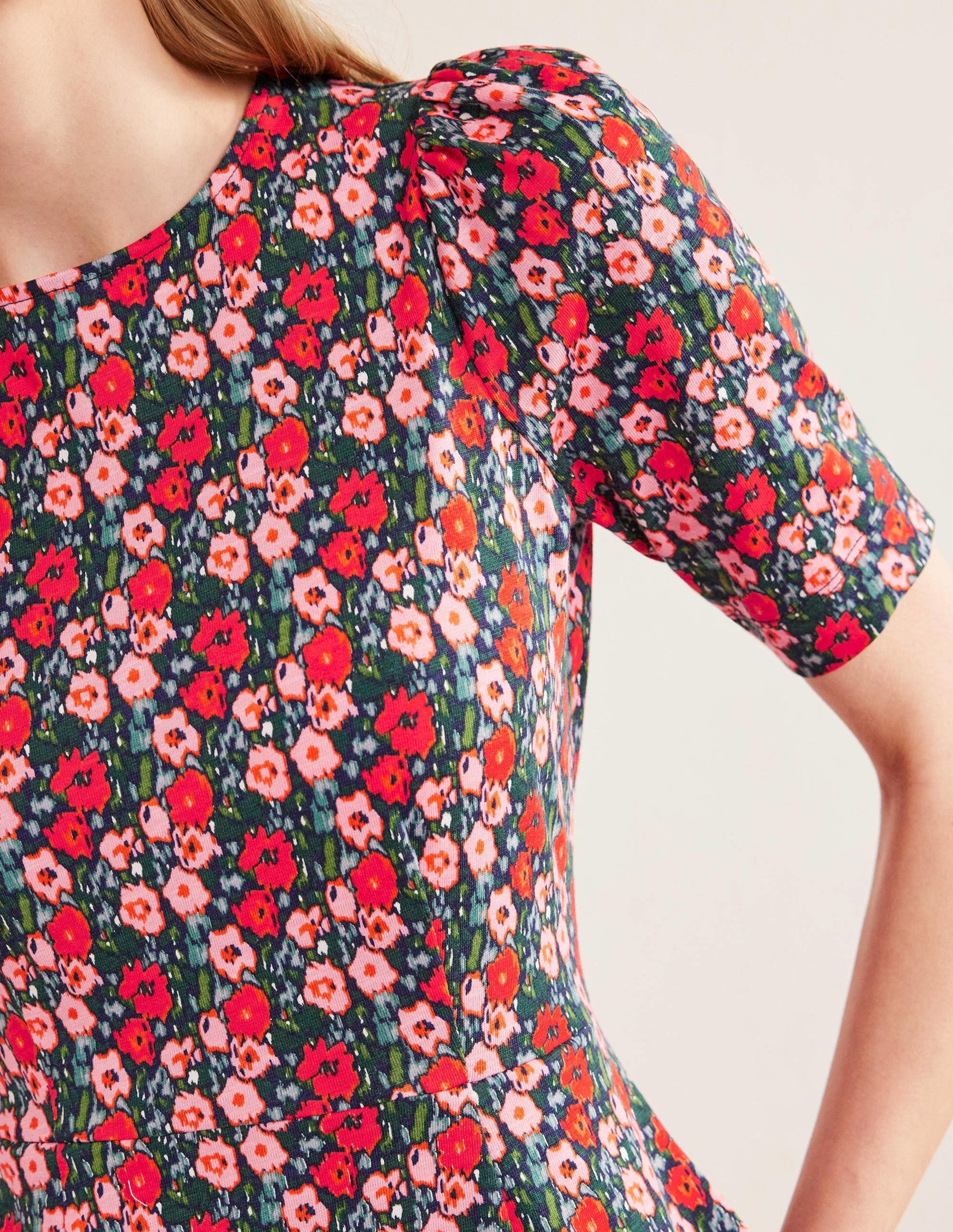 Zoe Jersey Dress-Multi, Abstract Poppy-2