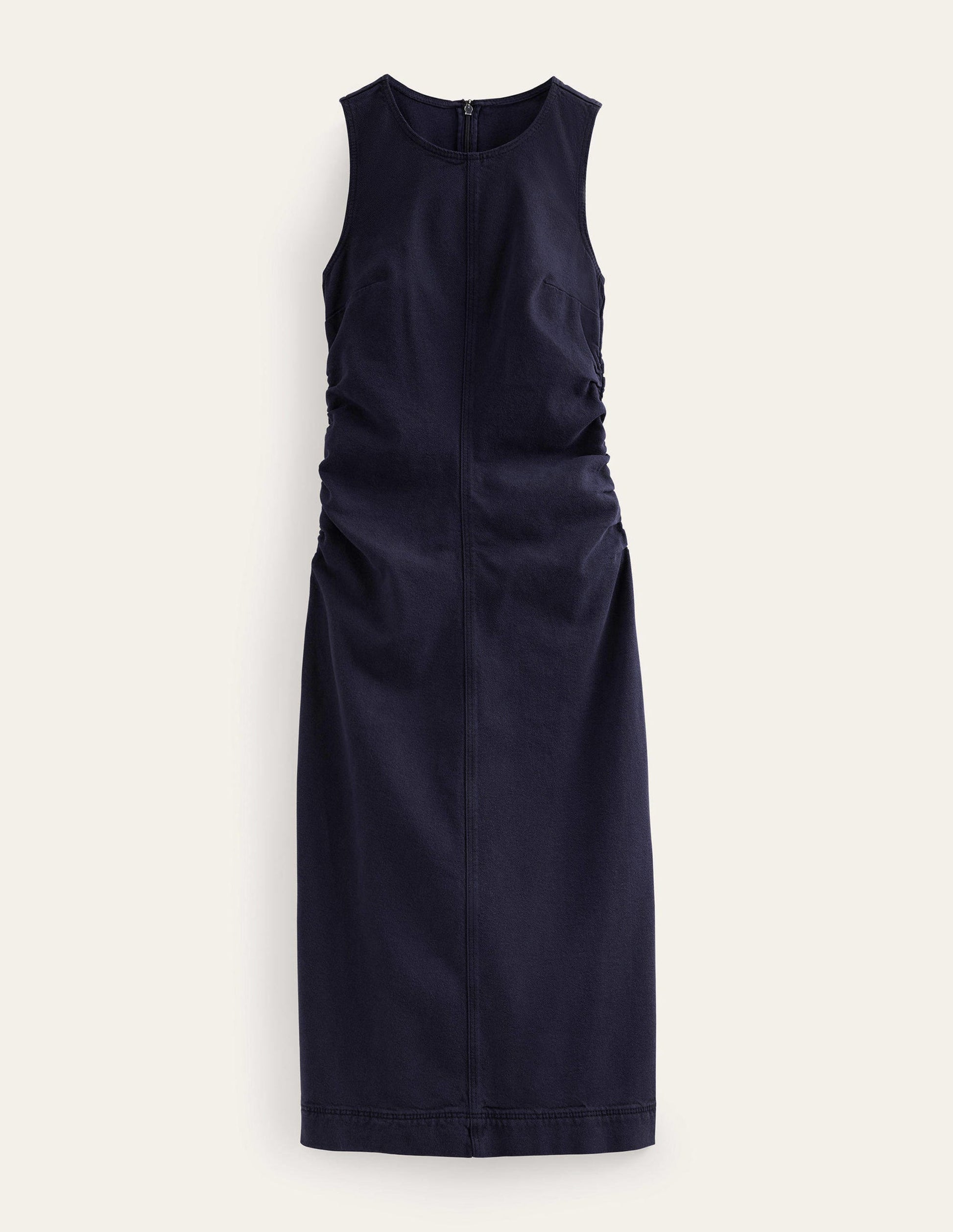 Side Ruched Column Midi Dress-Mid Vintage-5