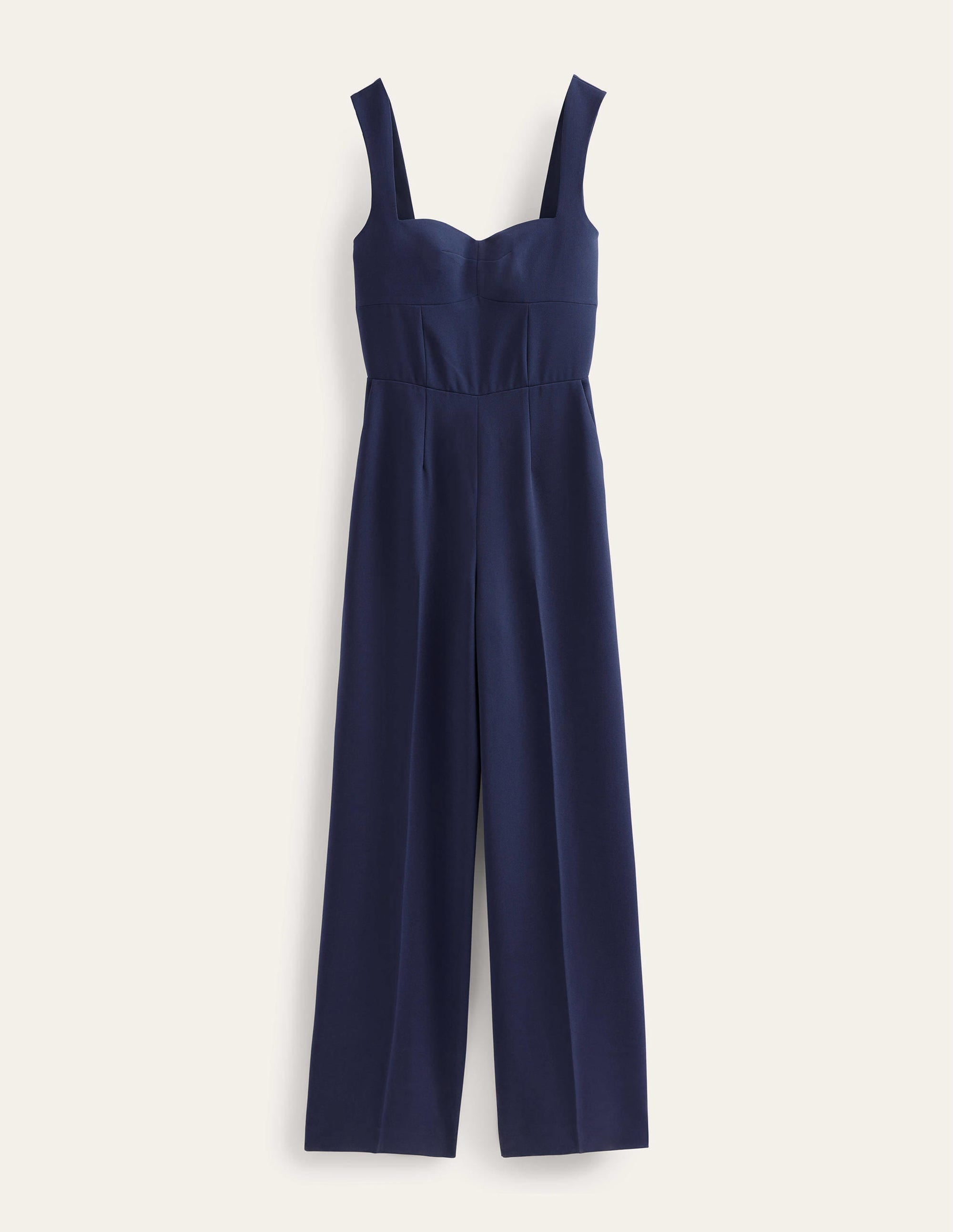 Sweetheart Wideleg Jumpsuit-Navy - Image 5