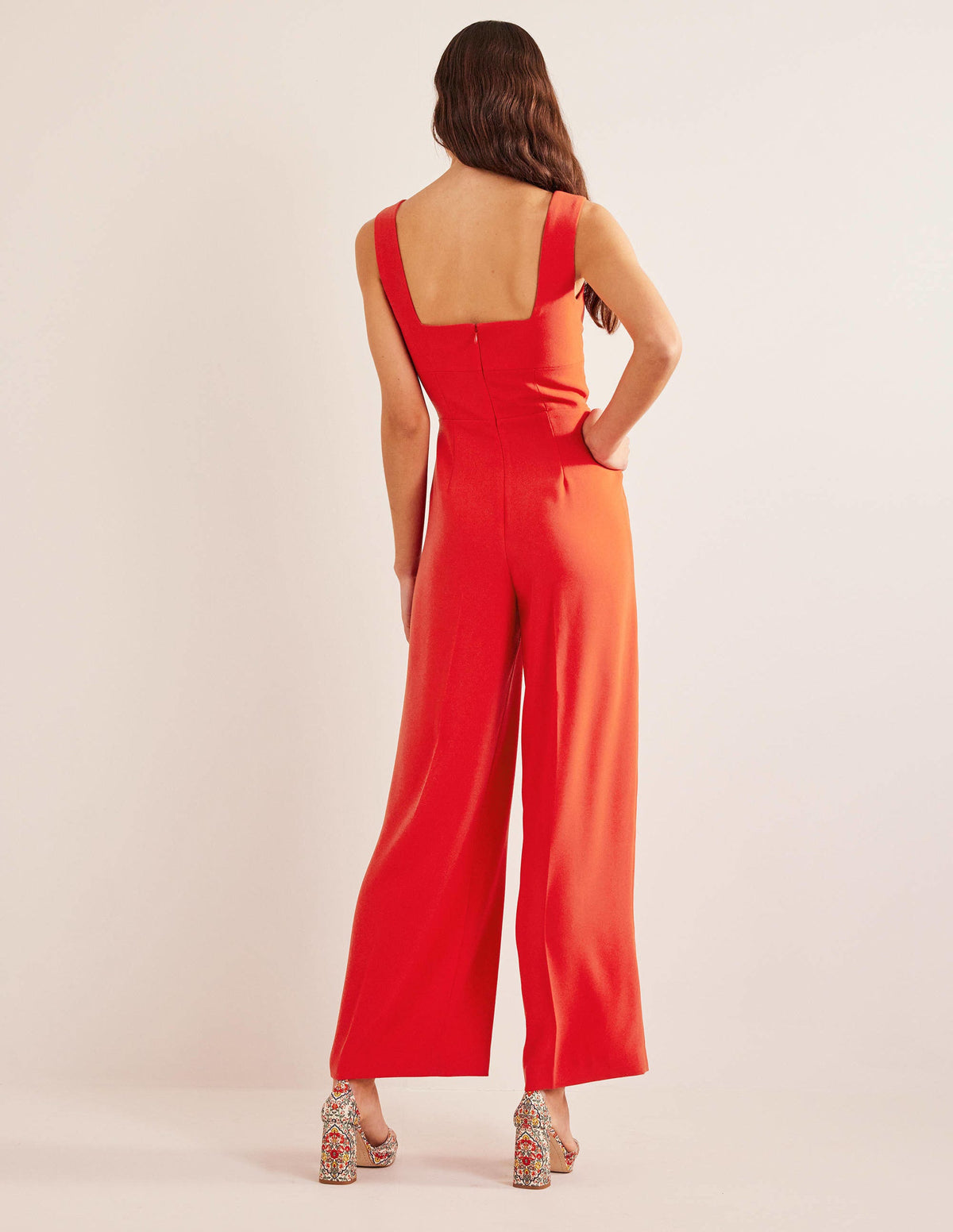 Sweetheart Wideleg Jumpsuit-Vermillion - Image 3