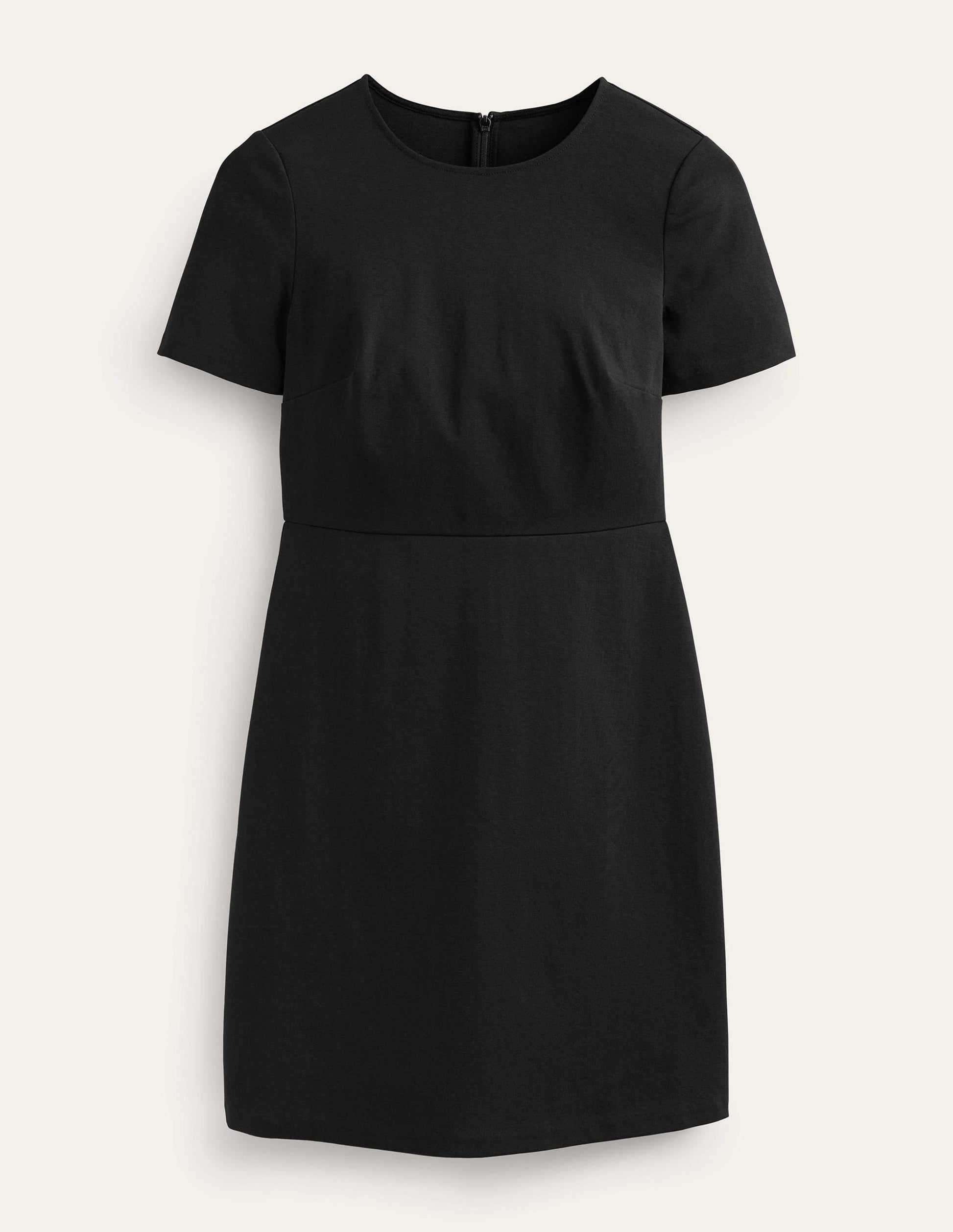 Jersey Mini Shift Dress-Black-5