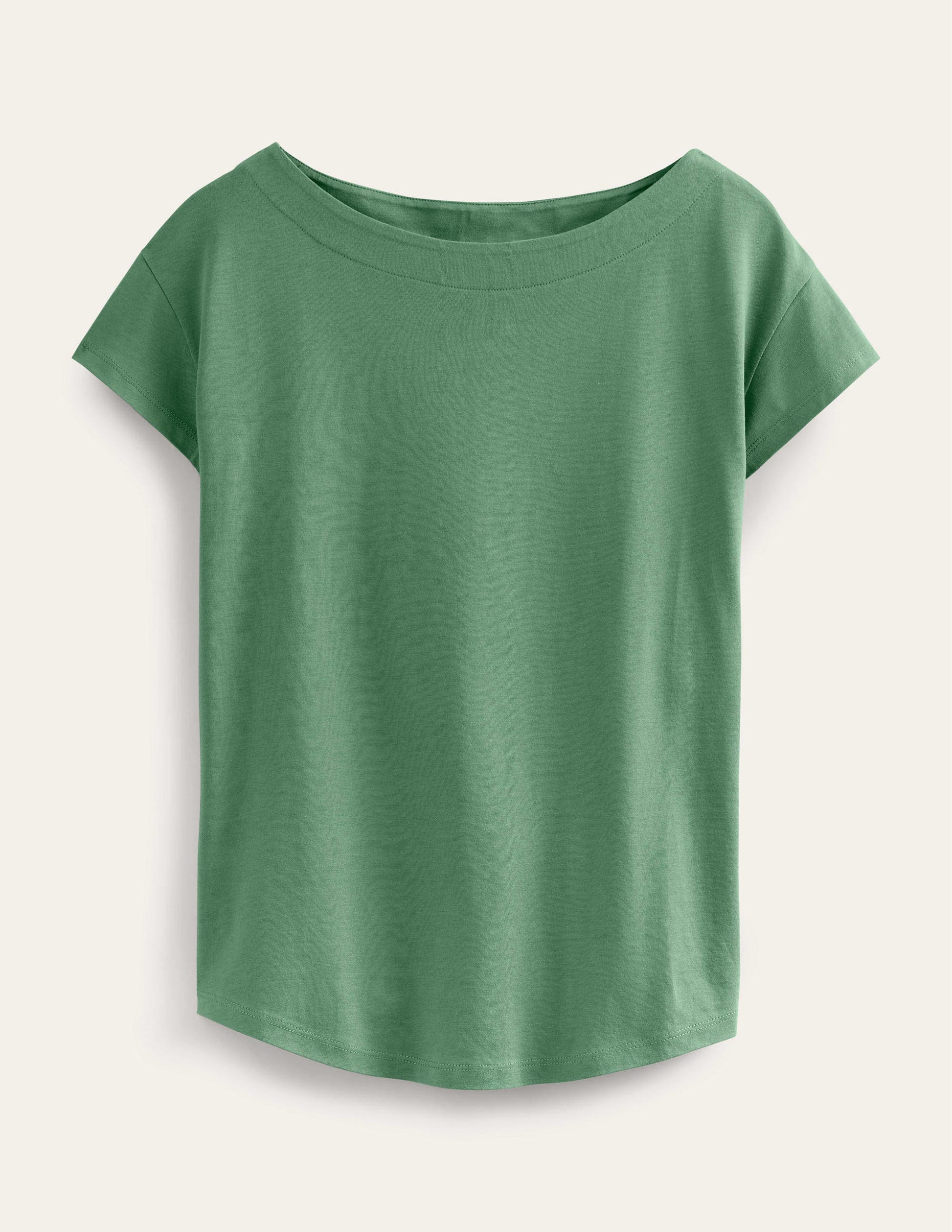 Supersoft Boat Neck T-Shirt-Broad Bean-5