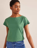 Supersoft Boat Neck T-Shirt-Broad Bean