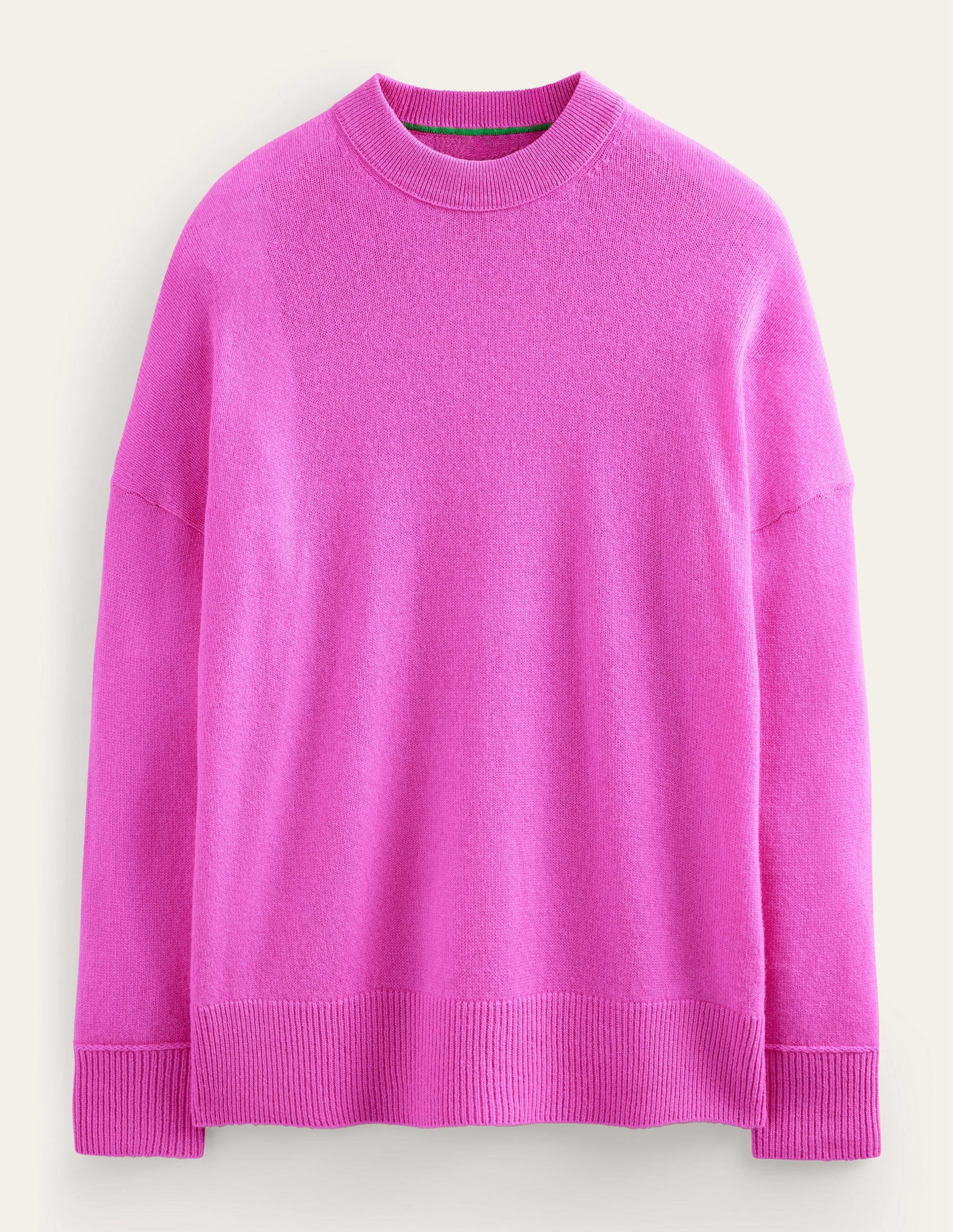 Cashmere Boyfriend Crew Jumper-Neon Pink - Image 8