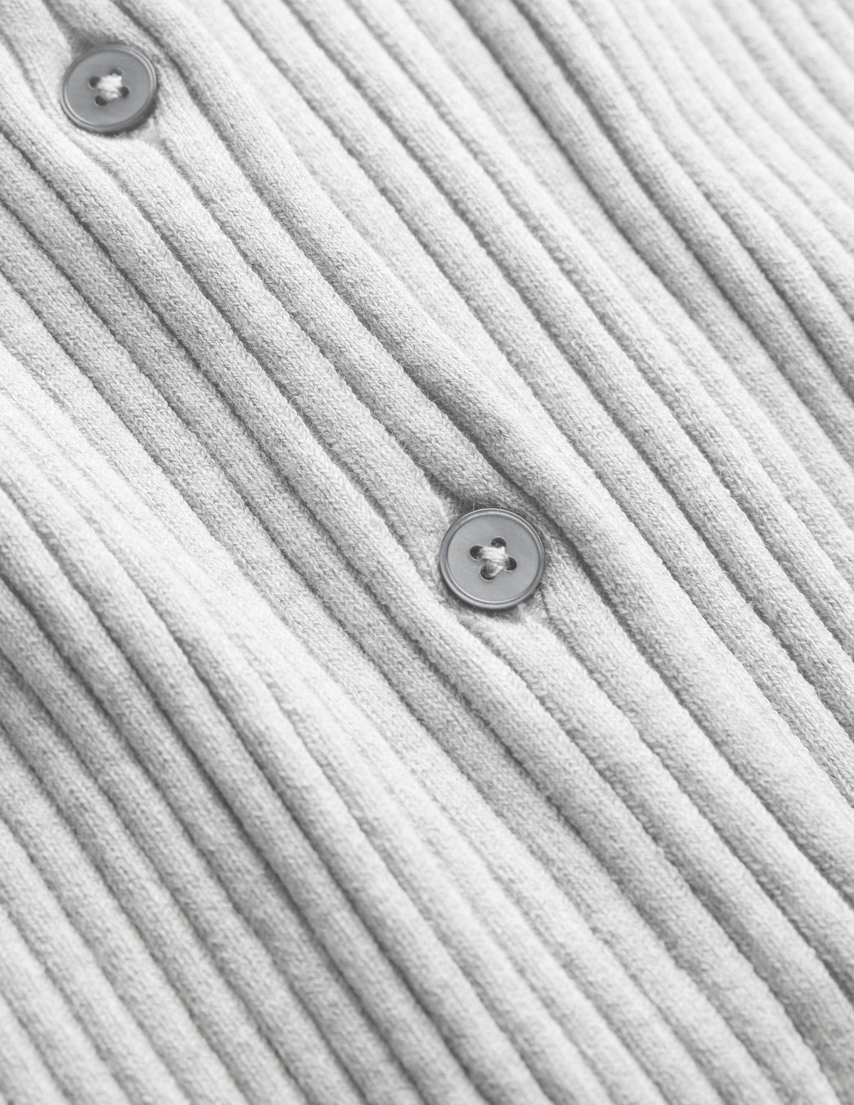 Ribbed Detail Cardigan-Pale Grey Melange - Image 6