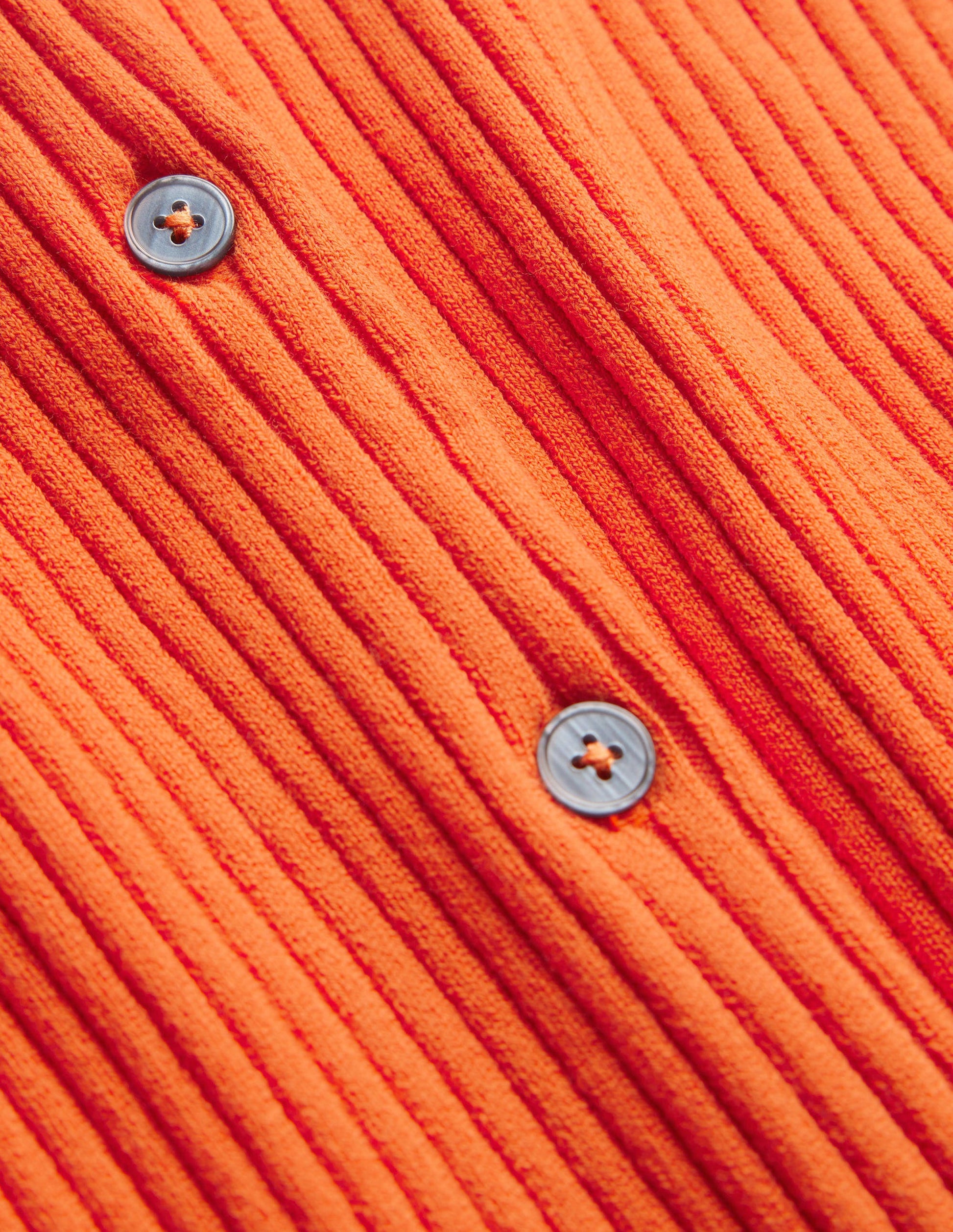 Ribbed Detail Cardigan-Kumquat-8