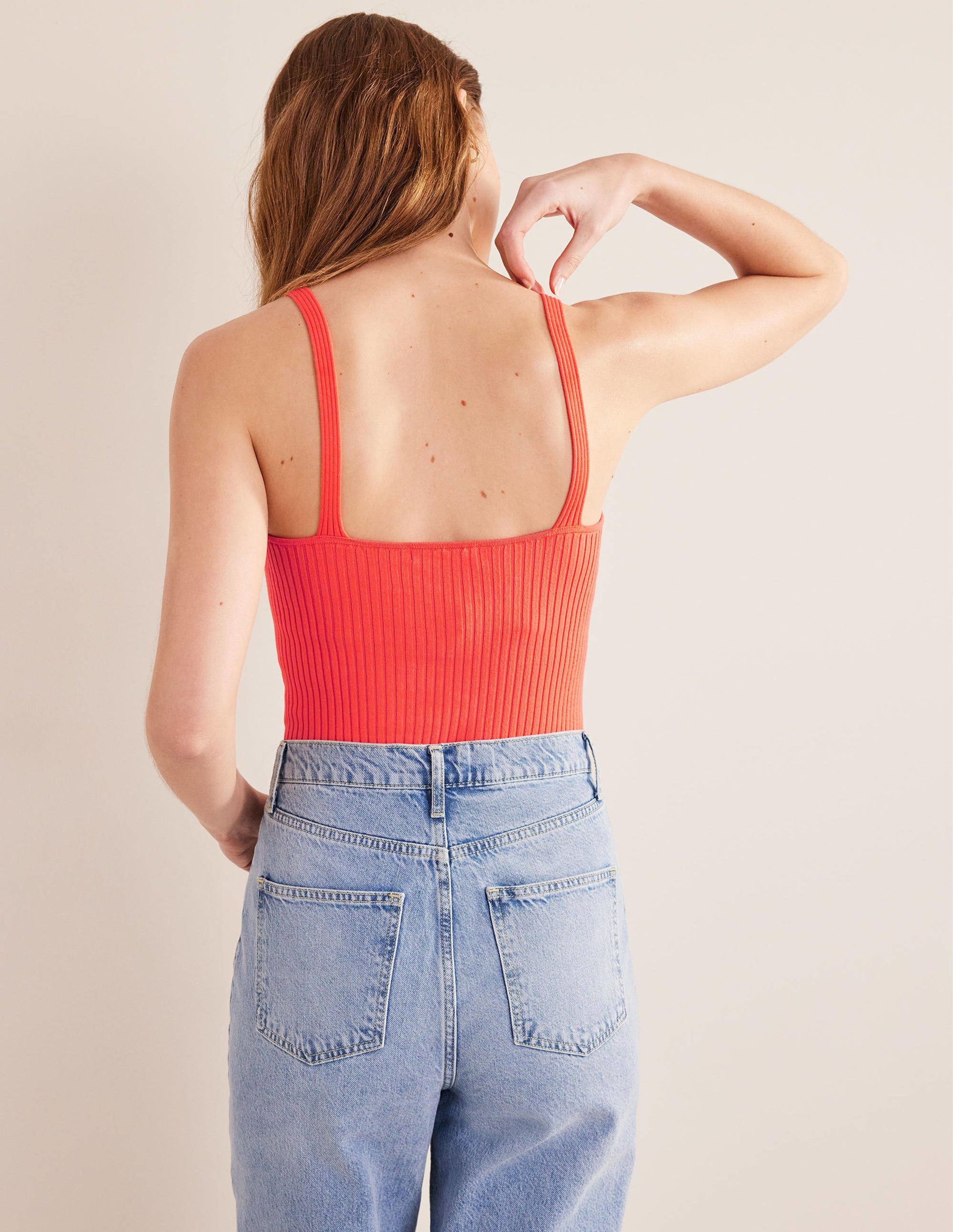 Ribbed Vest Top-Watermelon Punch-3