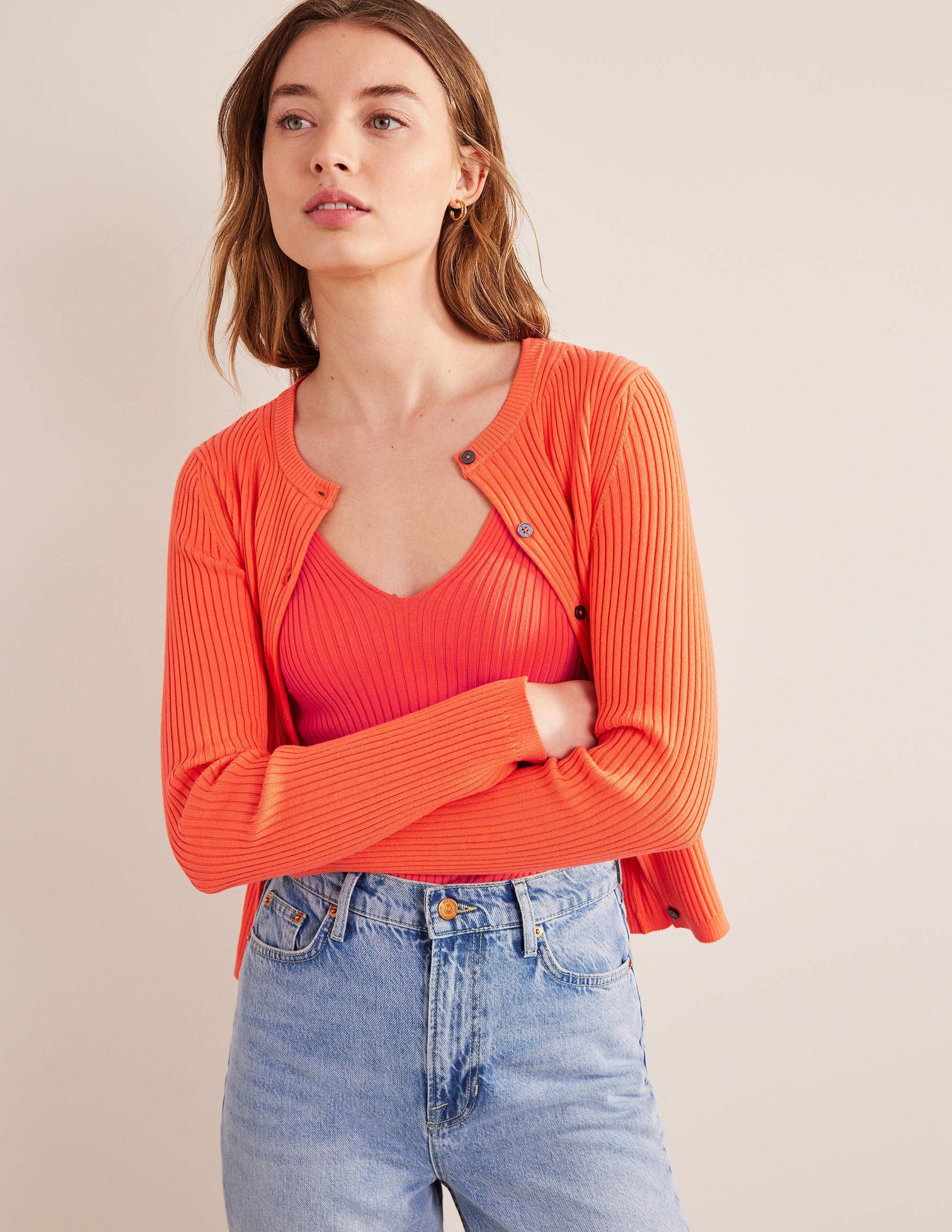 Ribbed Vest Top-Watermelon Punch-4