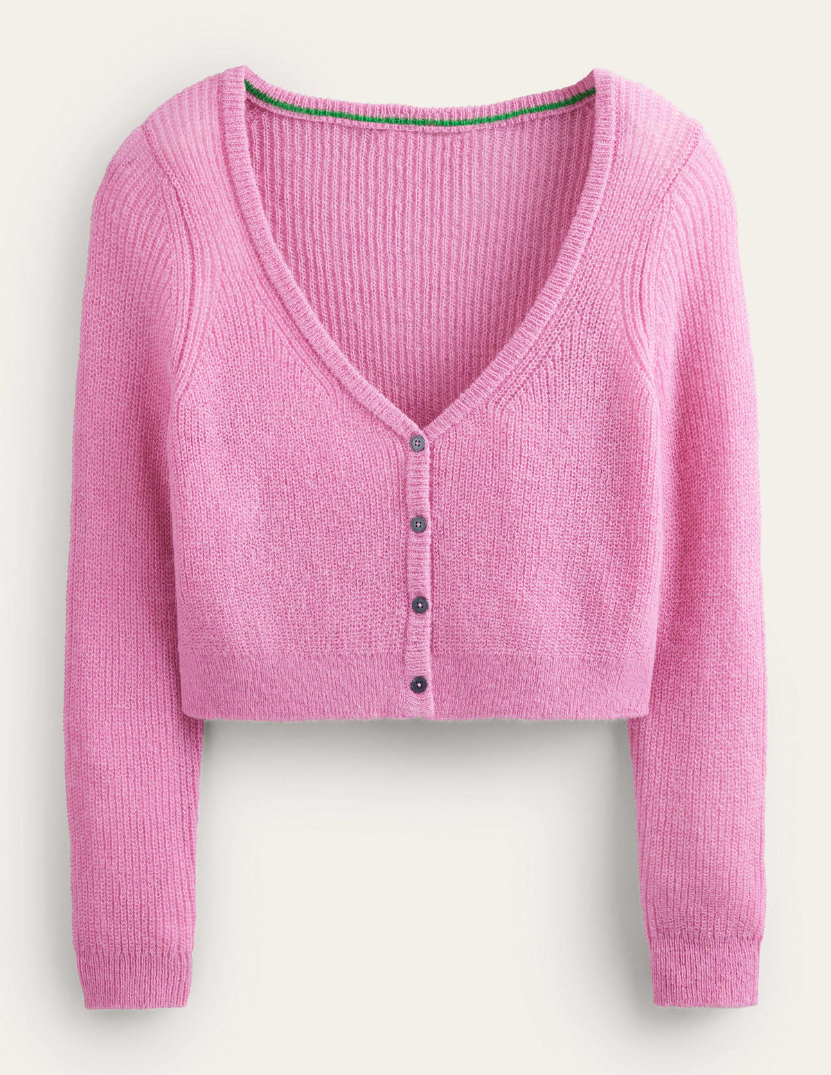 Cropped Fluffy Cardigan-Lavender Rose-5