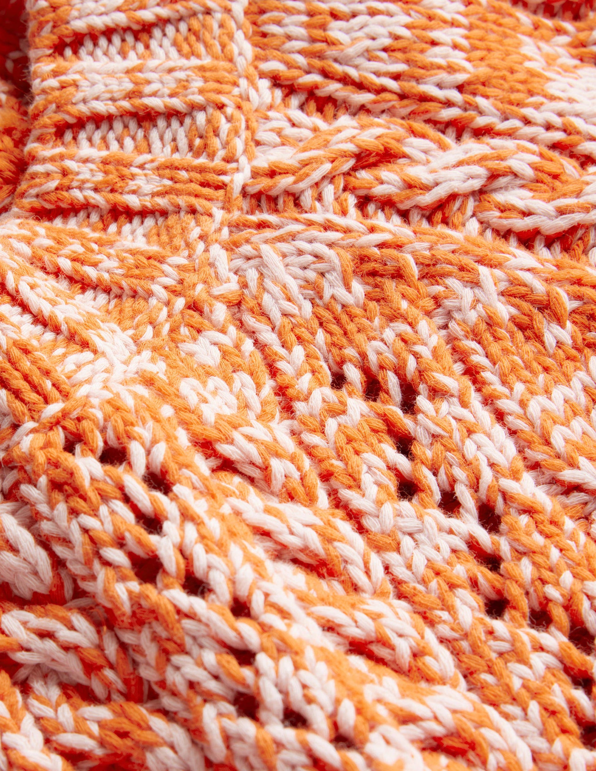 Marled Cable Jumper-Orange, Pink Marl-9