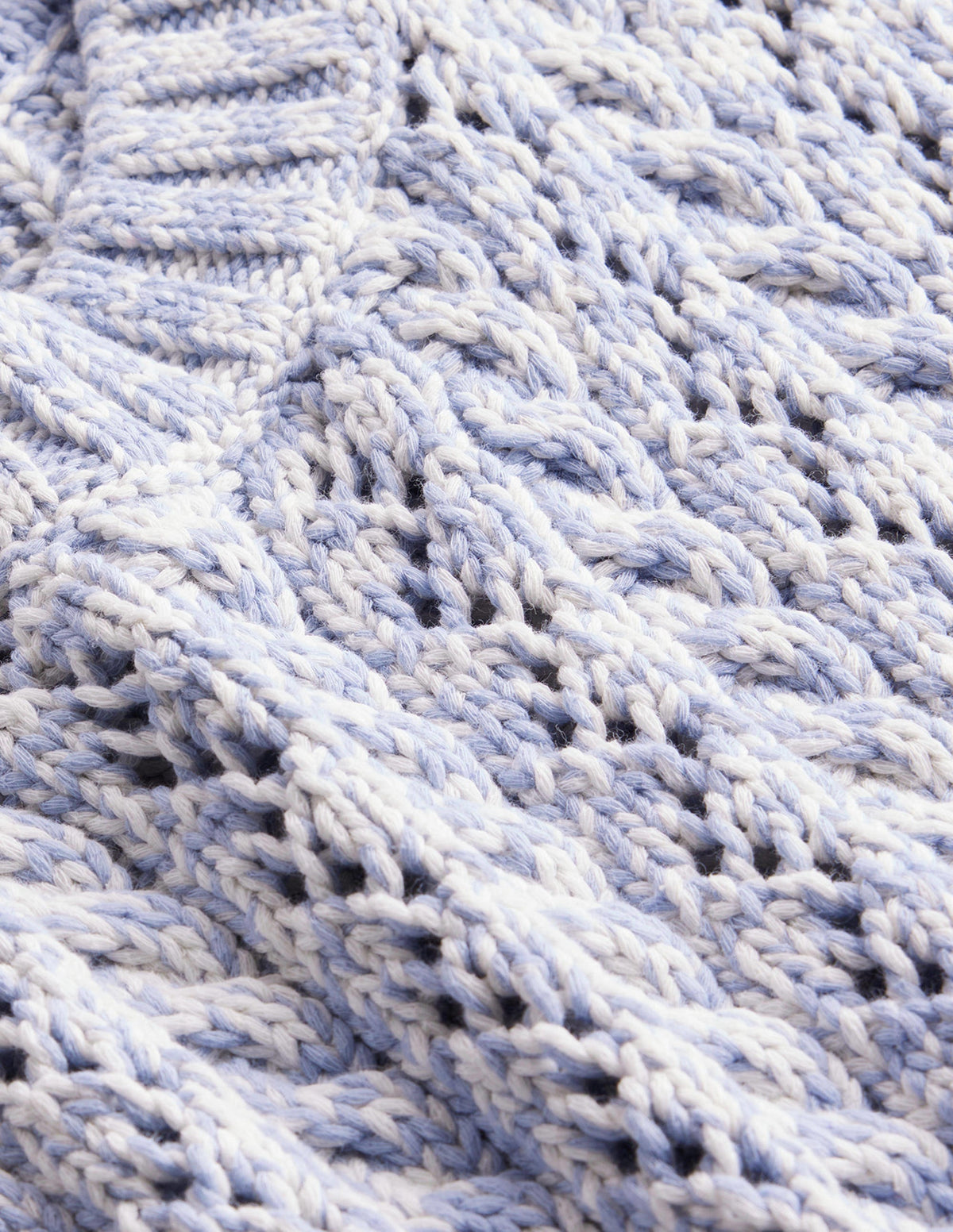 Cable Knit Tank-Blue Blizzard, Ivory Marl - Image 8