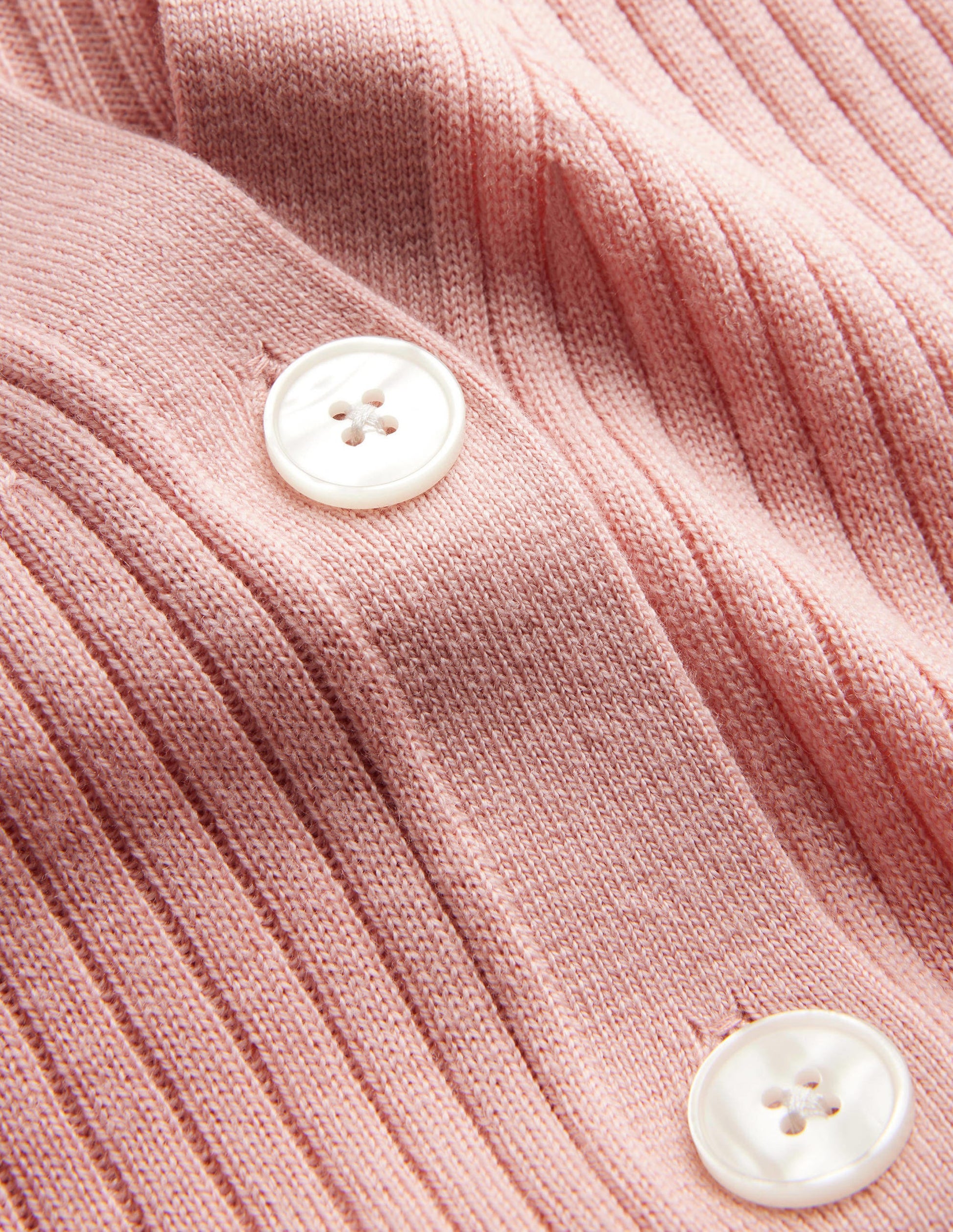 Ribbed Merino V Cardigan-Chalk Pink-6