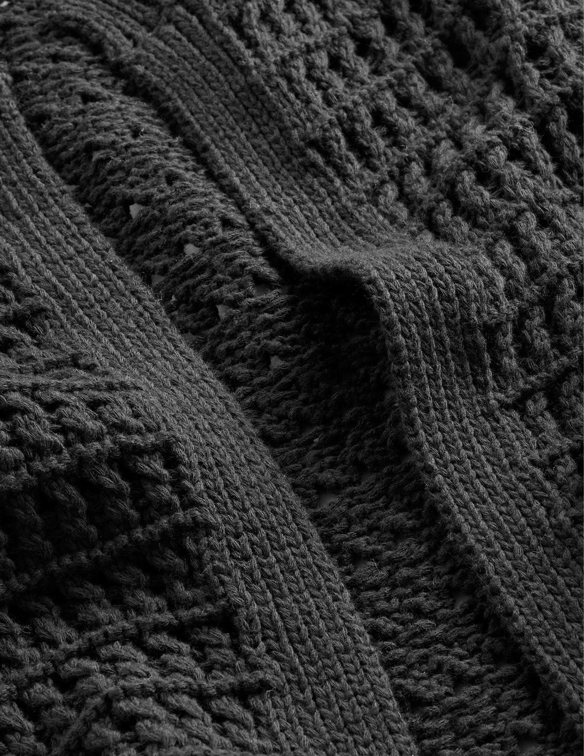 Crochet Coatigan-Black - Image 6