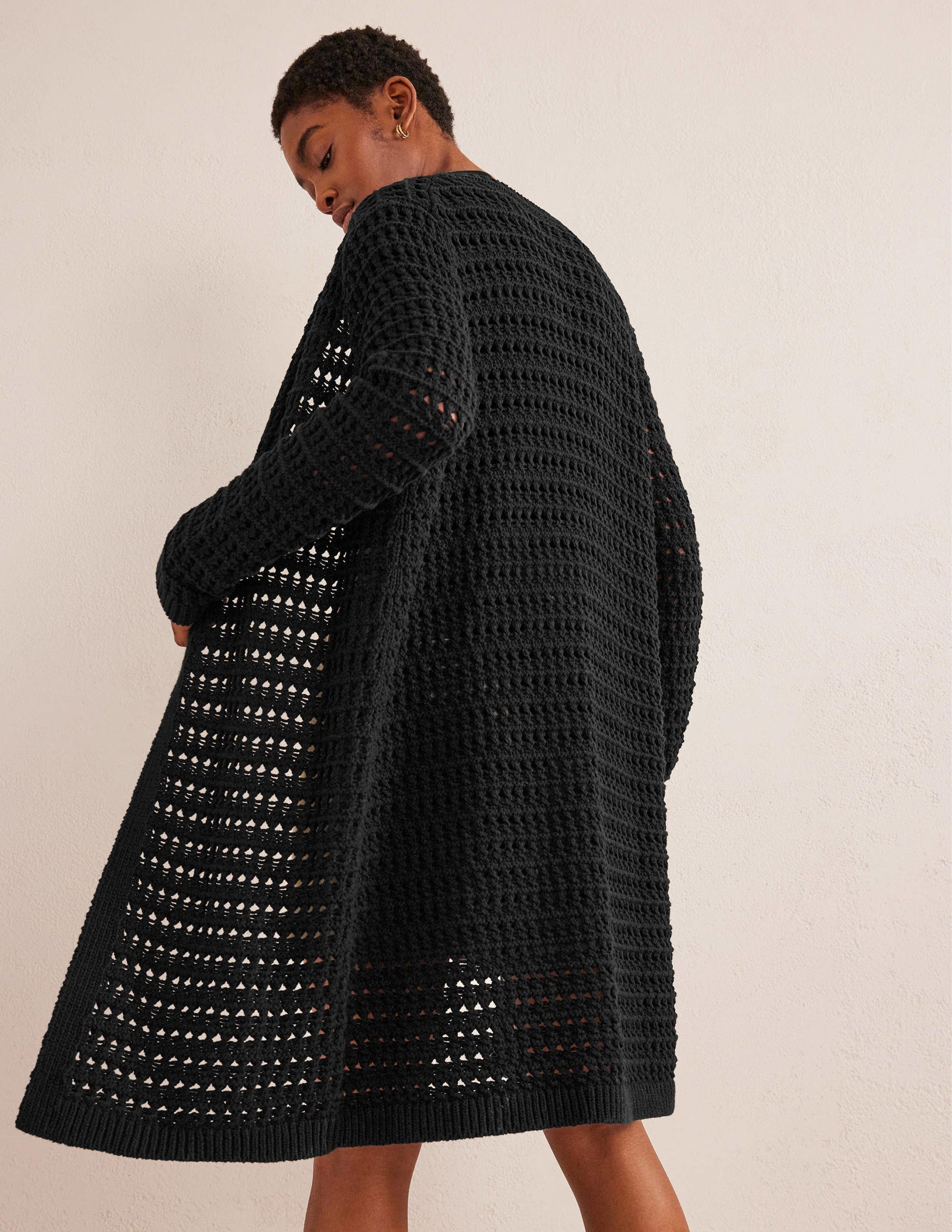 Crochet Coatigan-Black-3