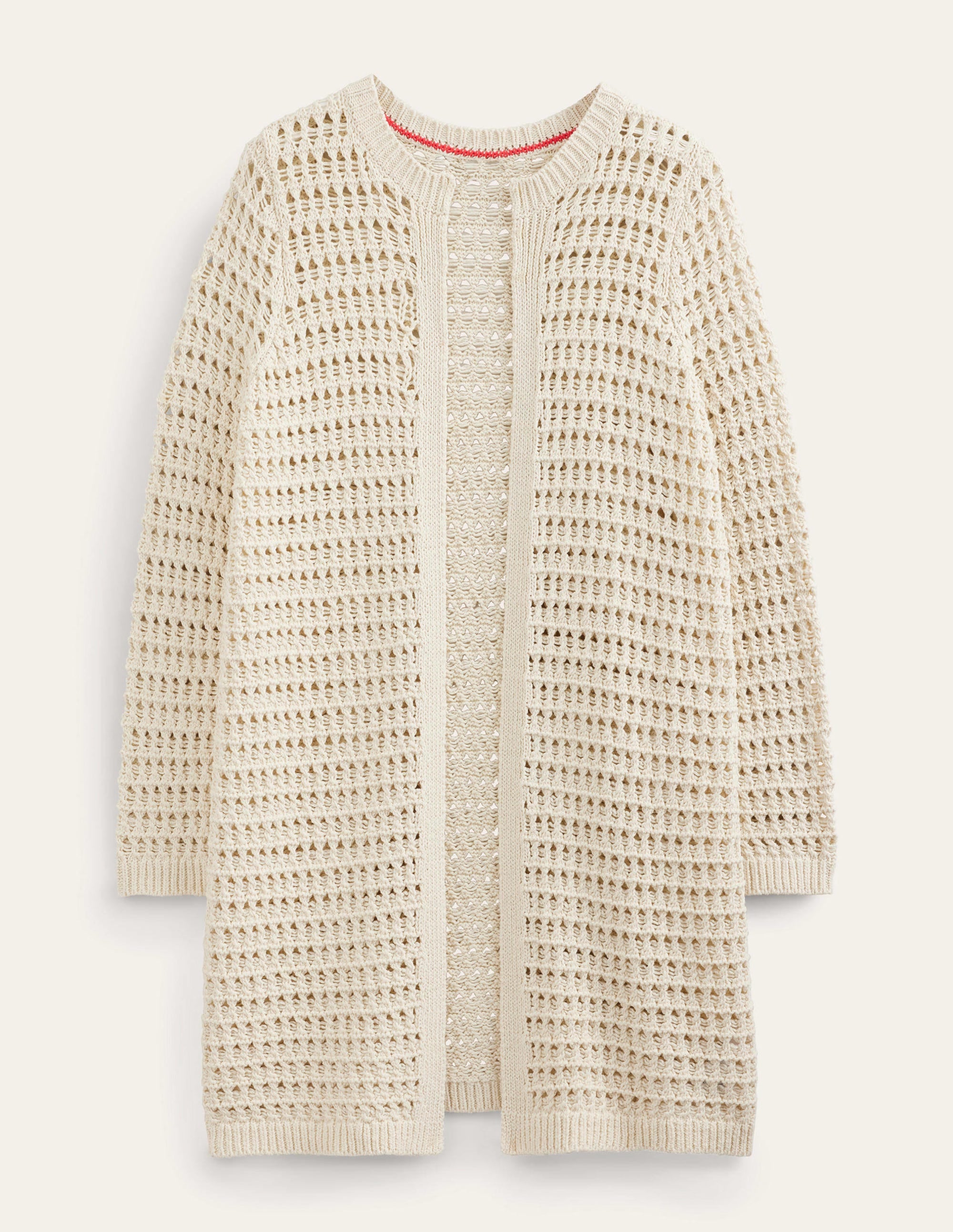Crochet Coatigan-Warm Ivory - Image 5