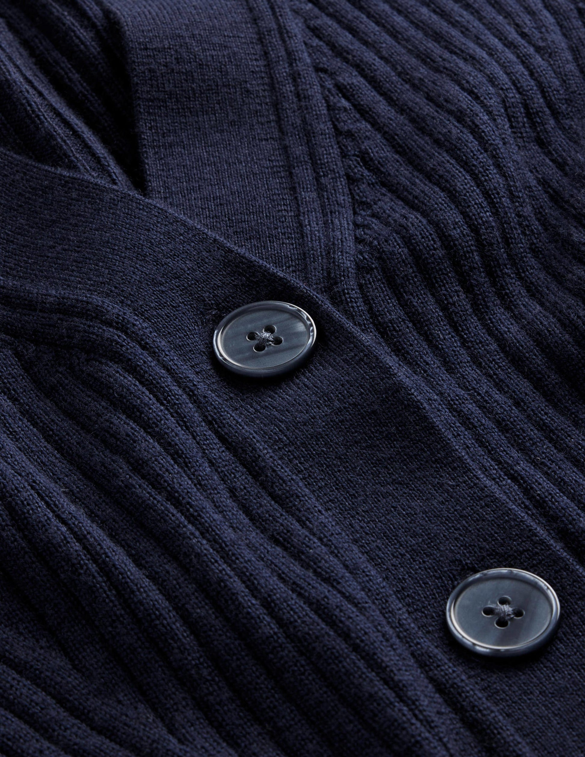 Merino Cropped RIb Cardigan-Navy-6
