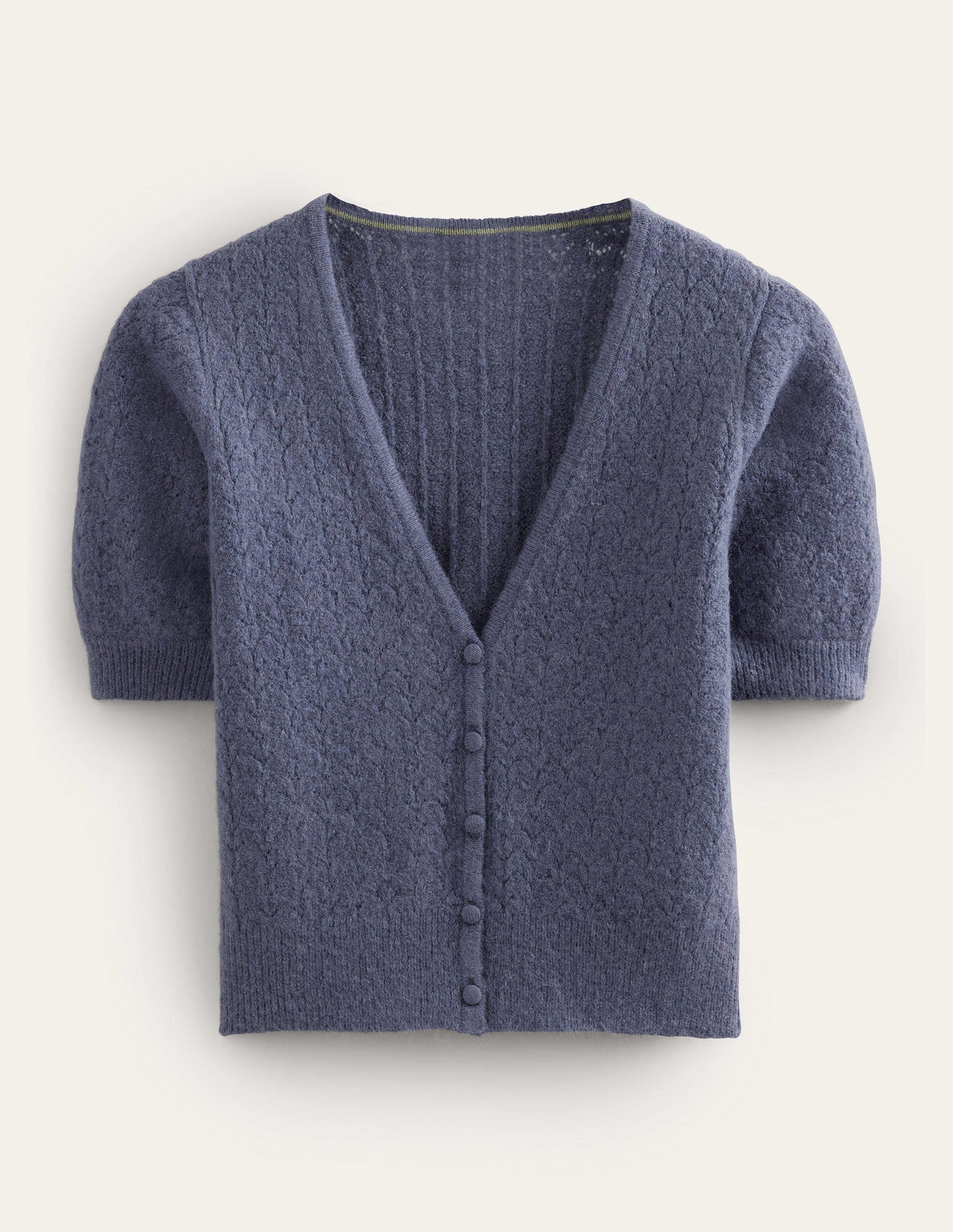 Pointelle Cardigan-Nightshadow Blue