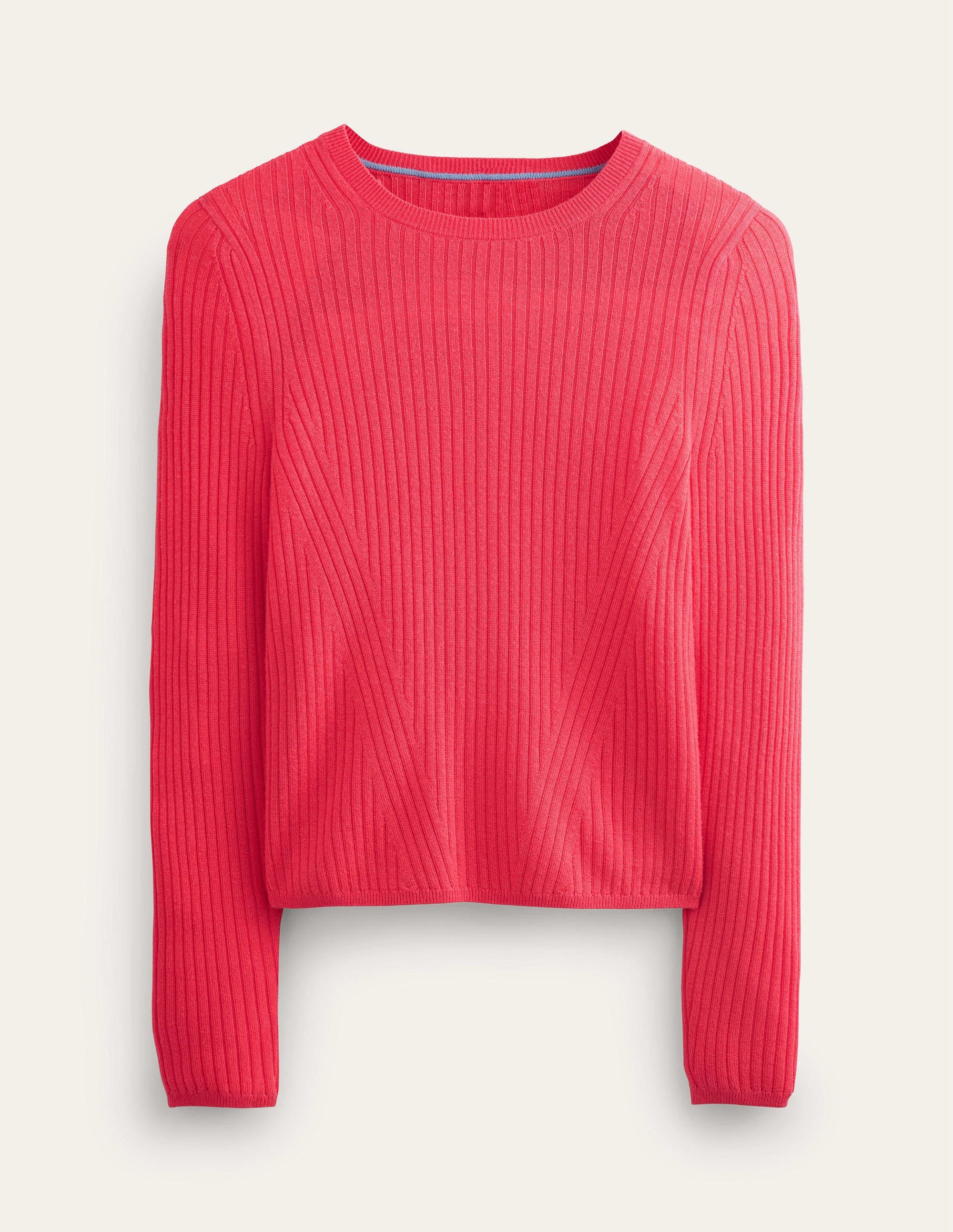 Ribbed Merino Jumper-Coral - Image 8