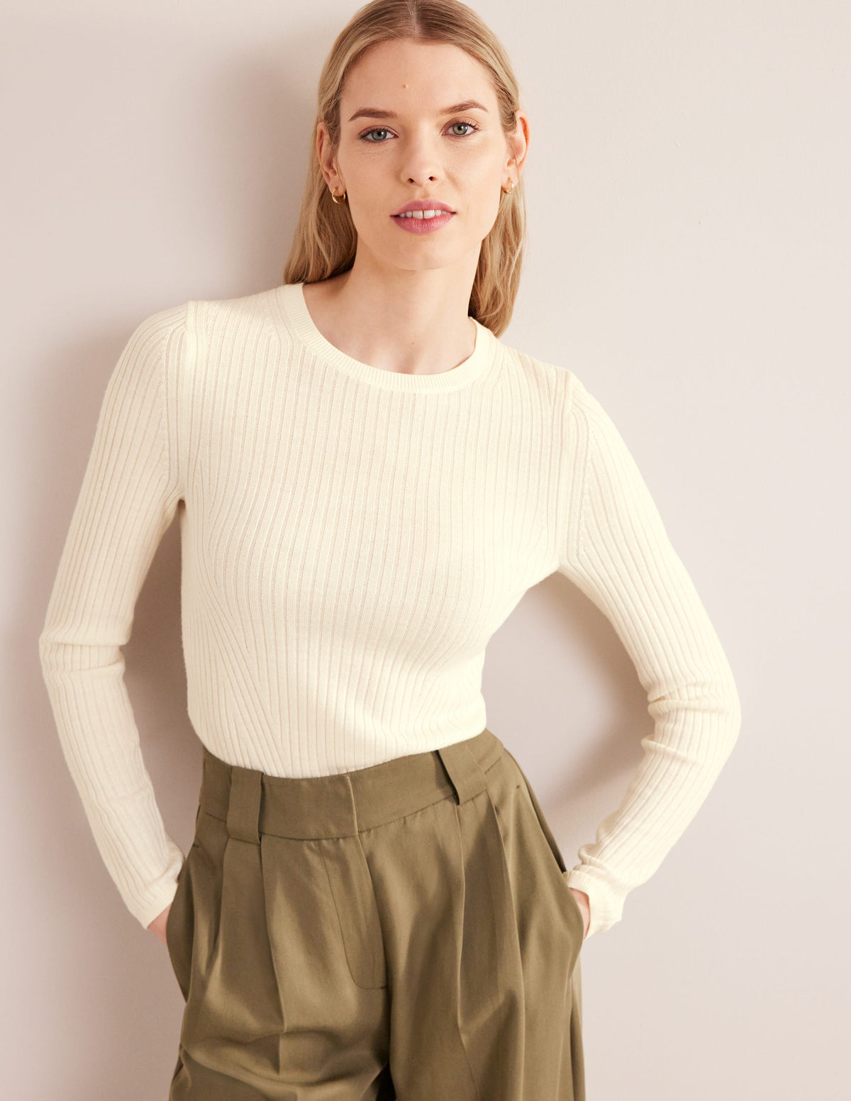 Ribbed Merino Jumper-Pisatchio Shell-4