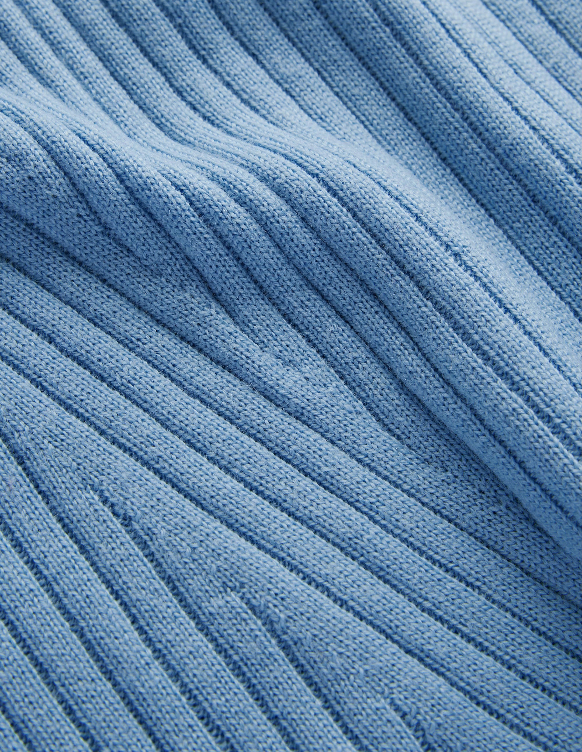 Ribbed Merino Jumper-Linseed Blue - Image 6
