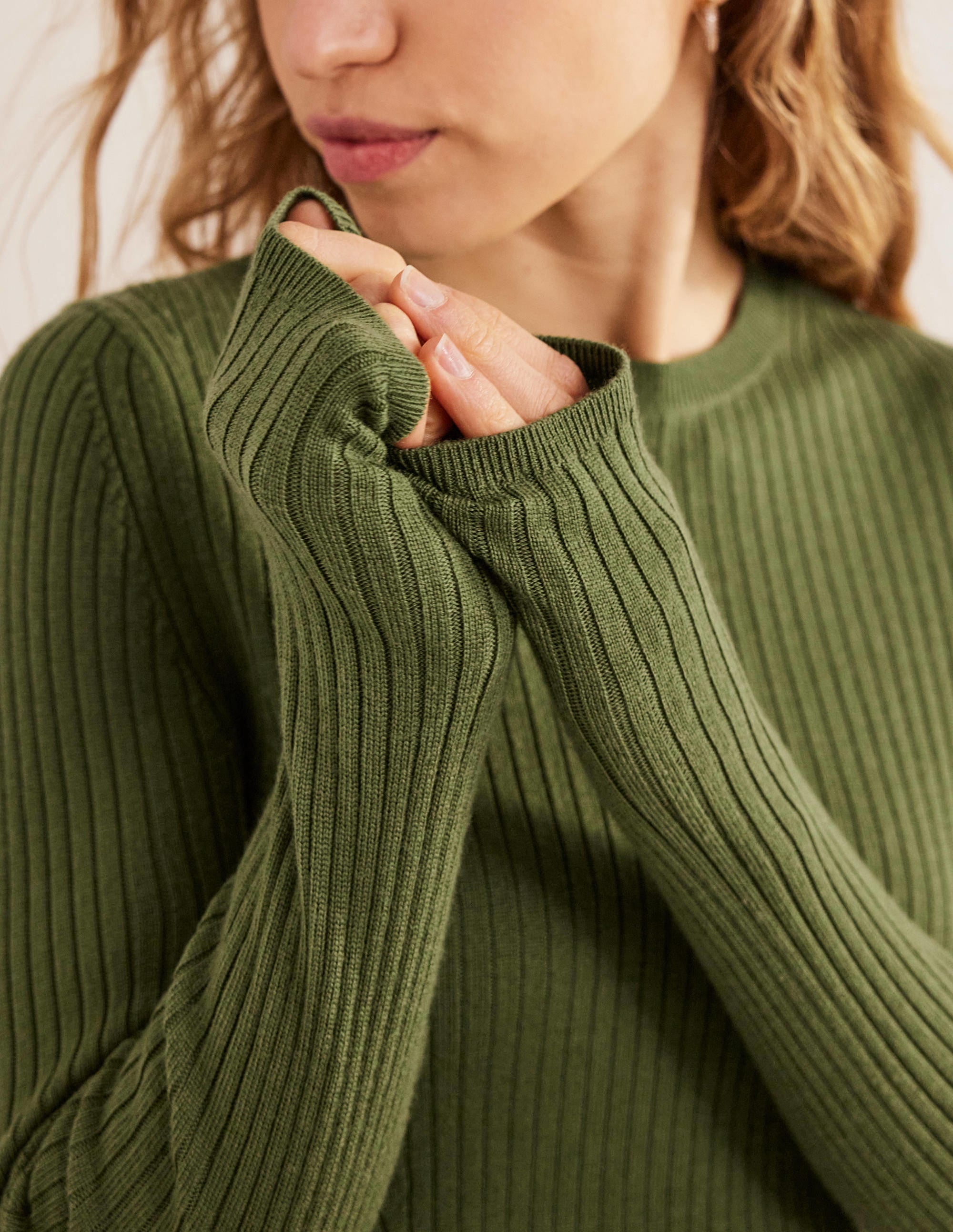 Ribbed Merino Jumper-Park Ranger - Image 2