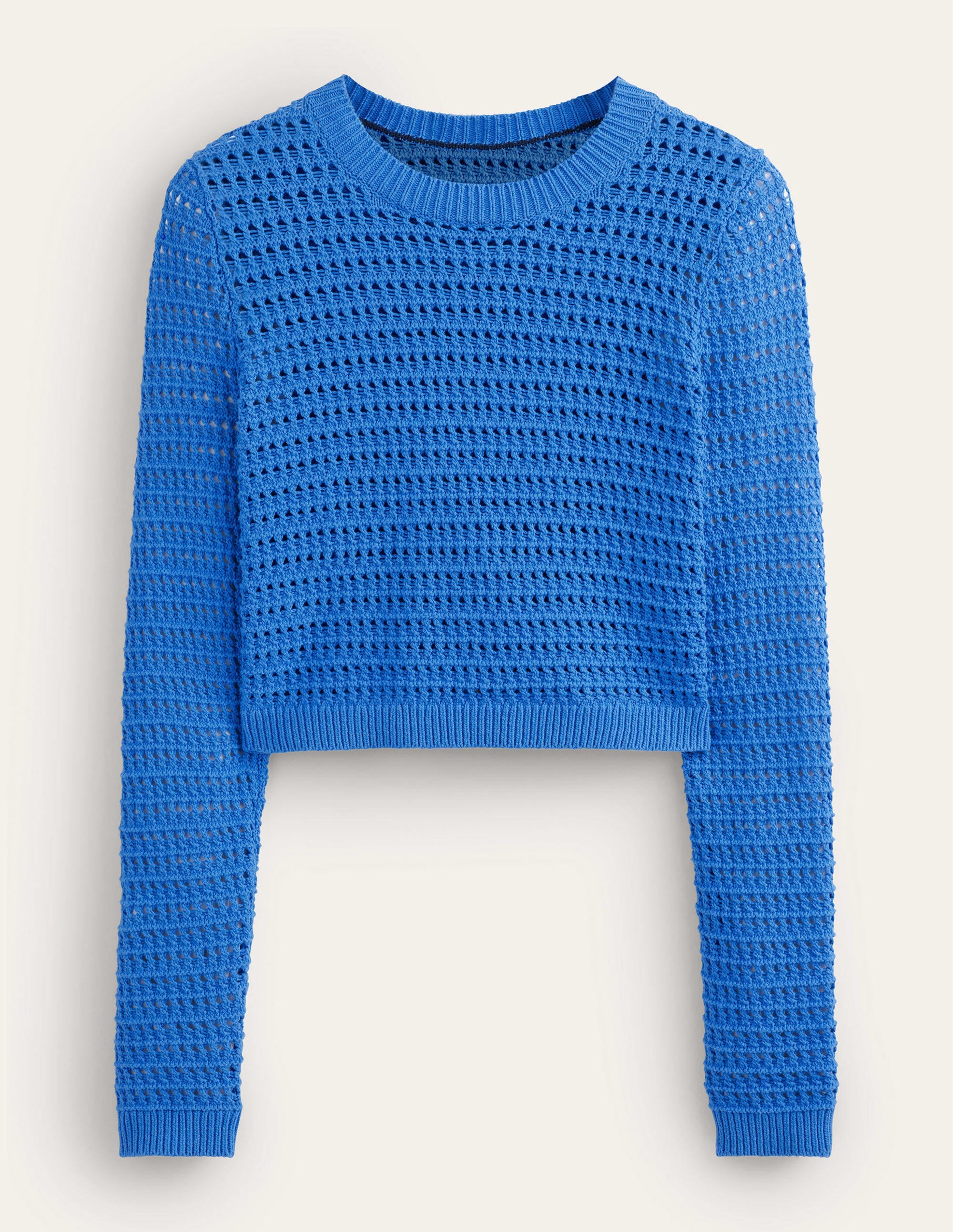 Cropped Crochet Jumper-Nebulus Blue - Image 5
