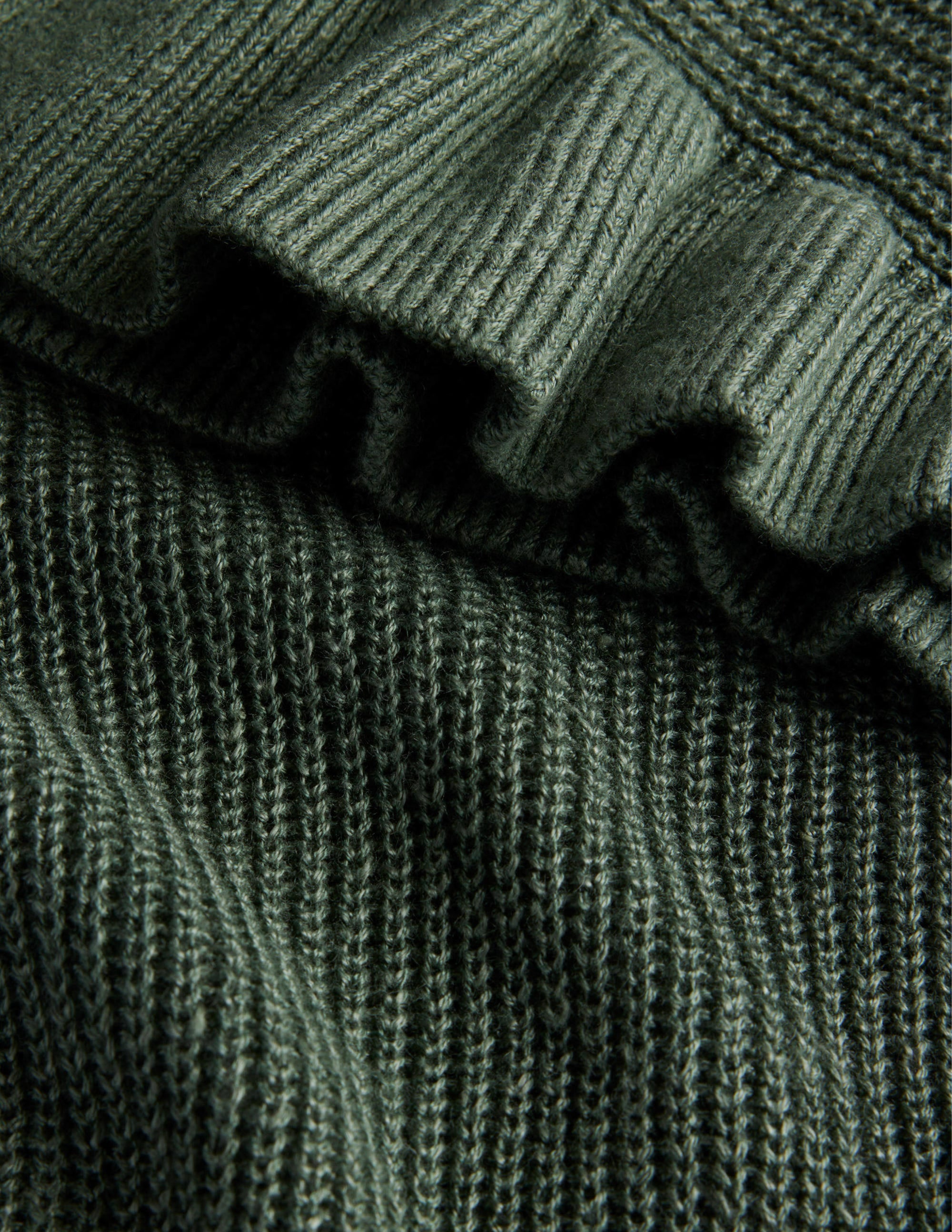 Ribbed Frill Linen Vest-Alder - Image 6