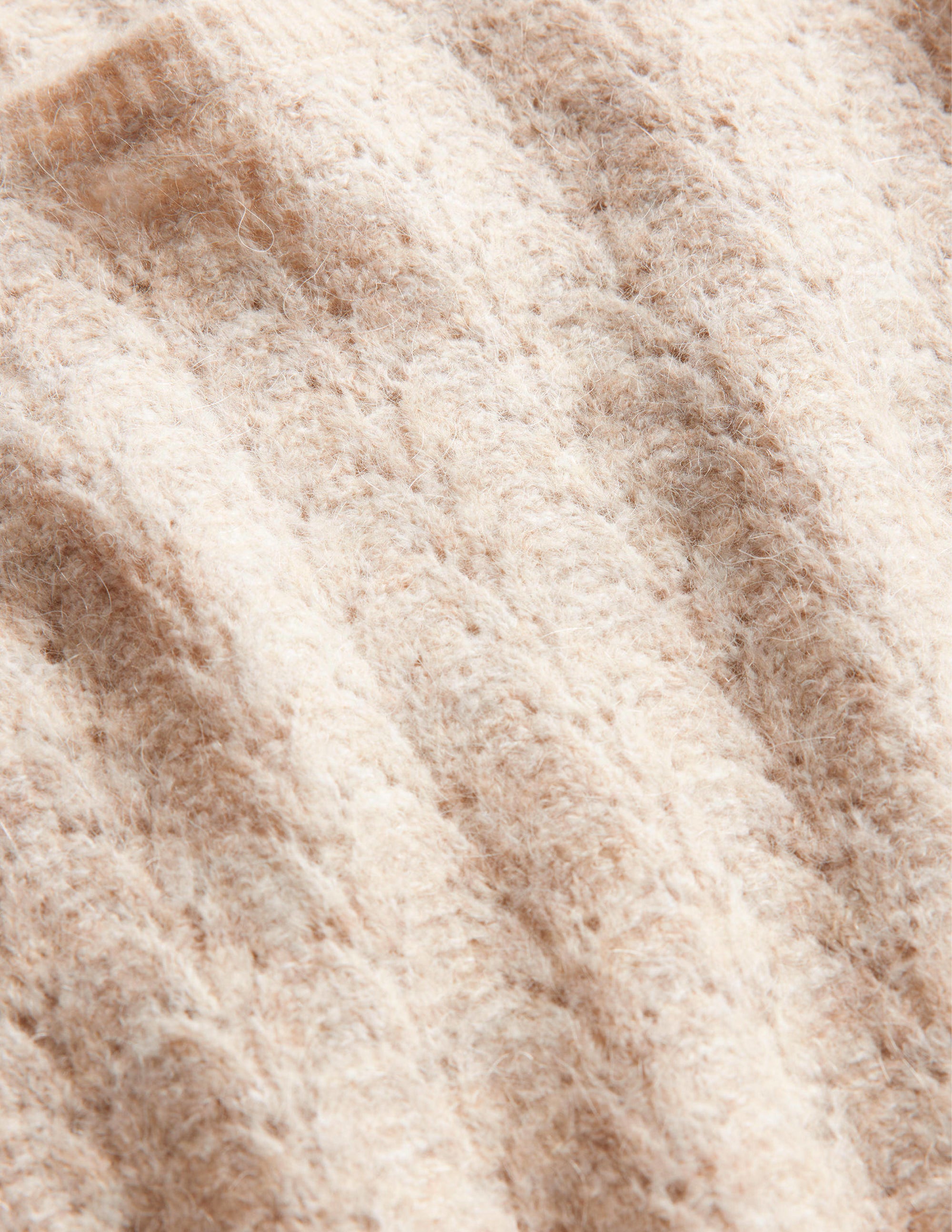 Fluffy Pointelle Jumper-Oatmeal Melange - Image 7