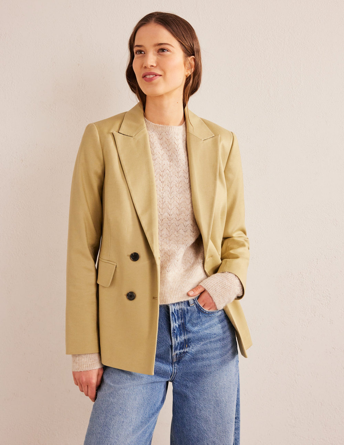Fluffy Pointelle Jumper-Oatmeal Melange - Image 5