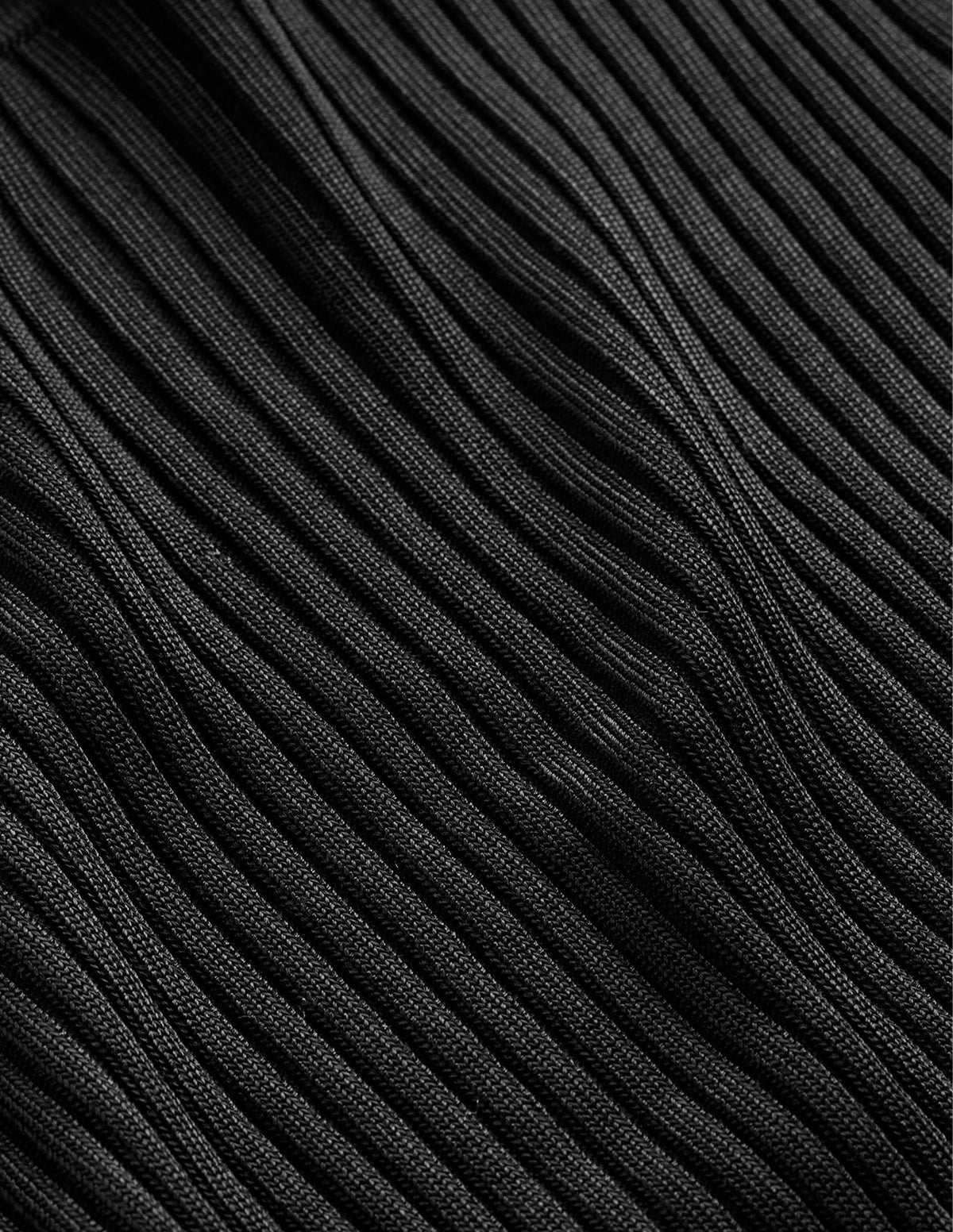 Ribbed Slash Neck Jumper-Black - Image 6