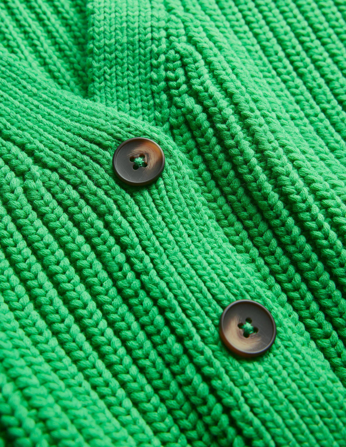 Oversized Ribbed Cardigan-Bright Green - Image 6