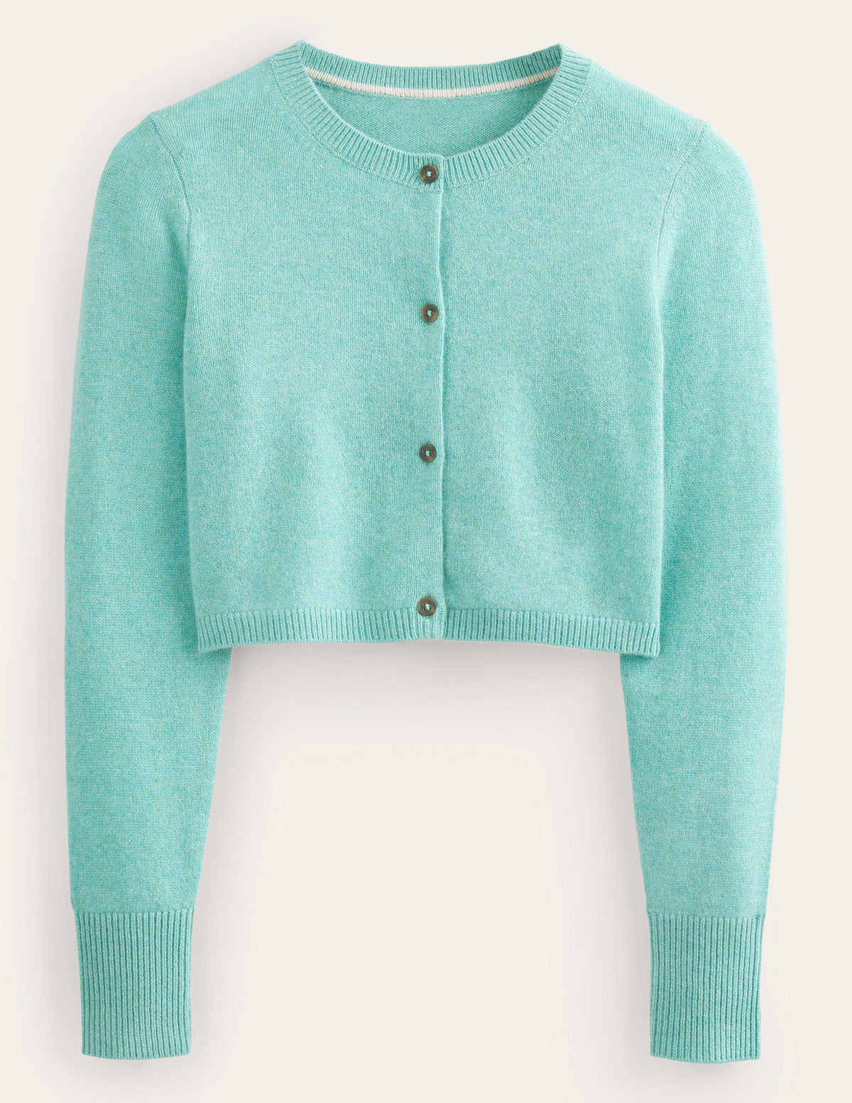 Cropped Cashmere Cardigan-Indian Ocean - Image 5