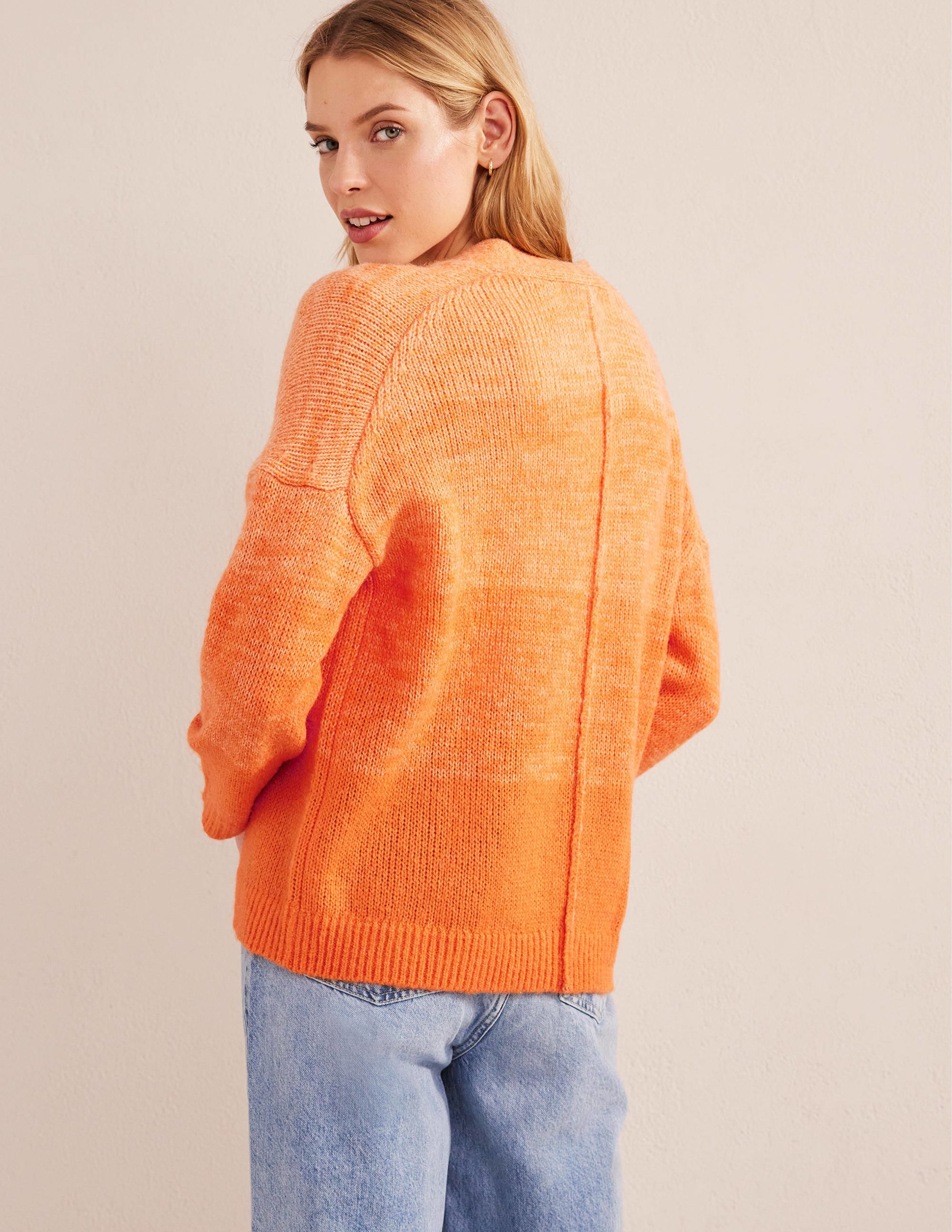 Fluffy Cardigan-Orange Ombre - Image 3