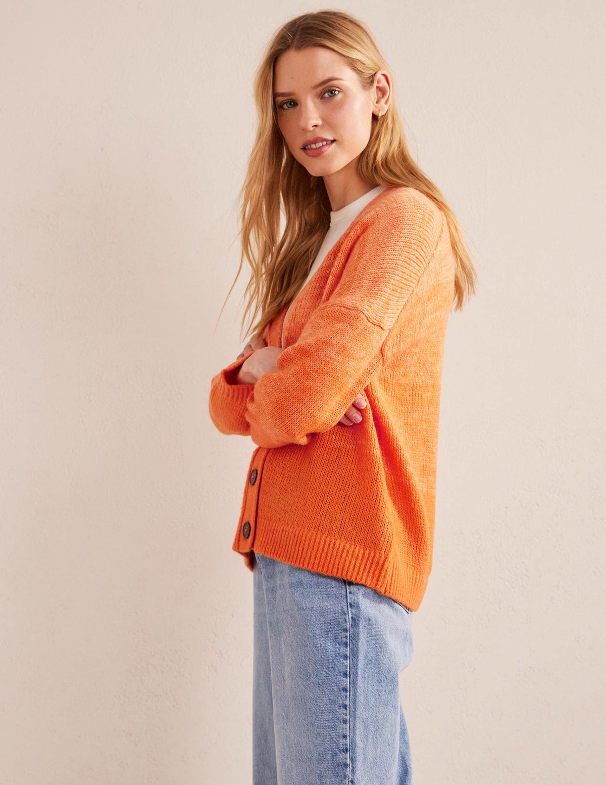 Fluffy Cardigan-Orange Ombre - Image 4