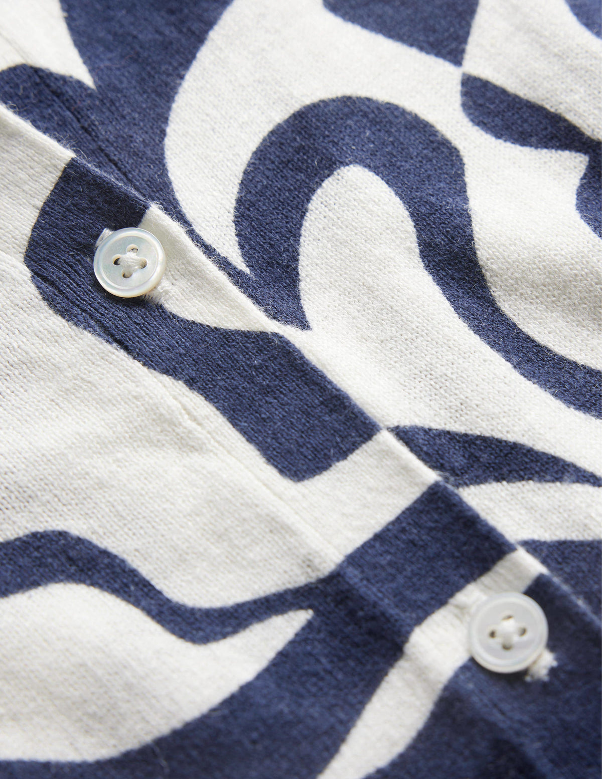 Printed Beach Cardigan-Ink Pot, Ivory Bloom Azure-7